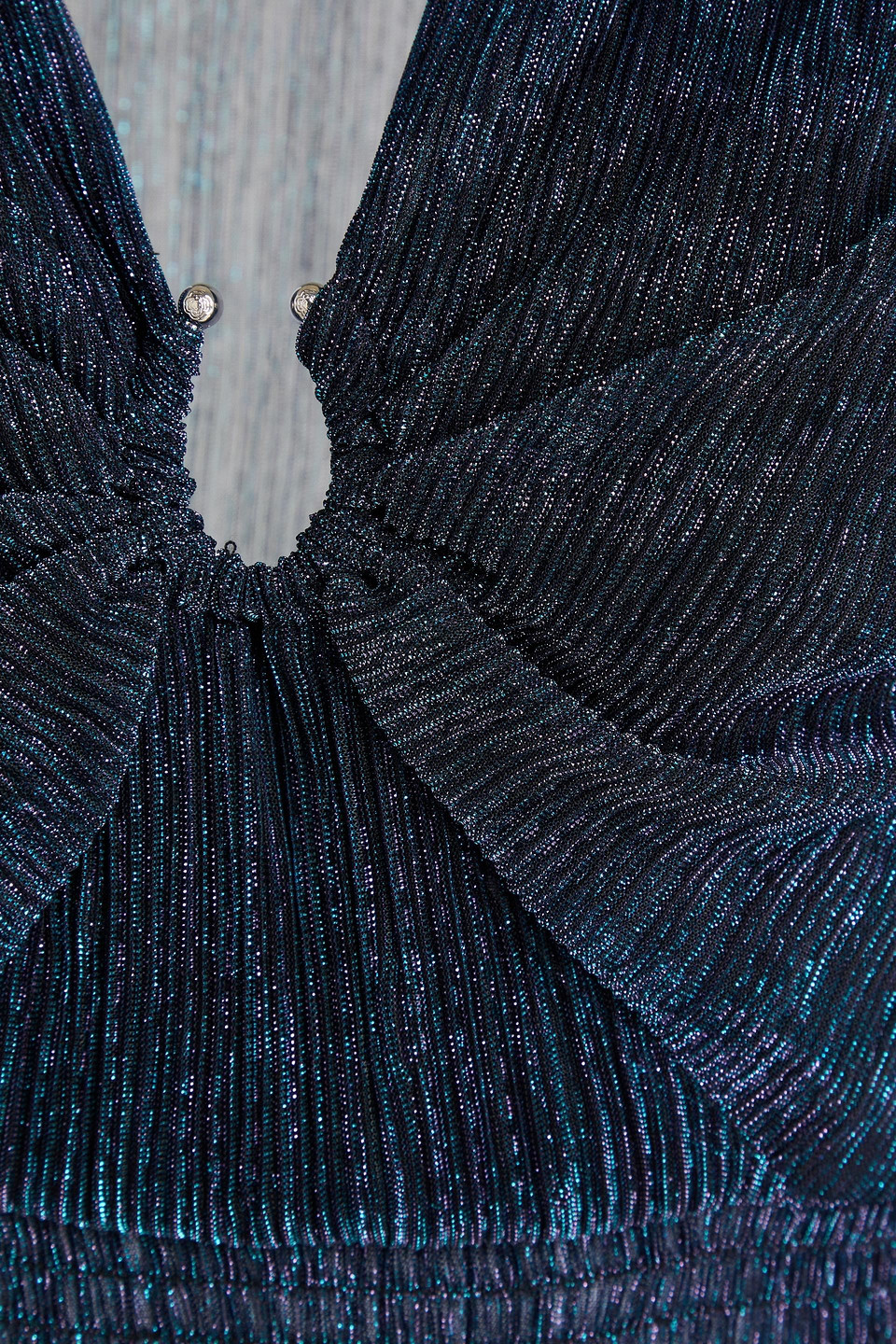 Maje Embellished Tiered Metallic Plissé-tulle Midi Dress In Indigo