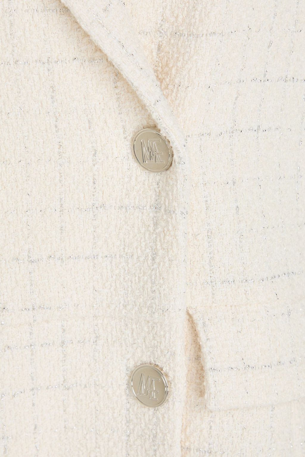 MAJE Minikleid aus Tweed aus einer Baumwollmischung mit Metallic-Effekt