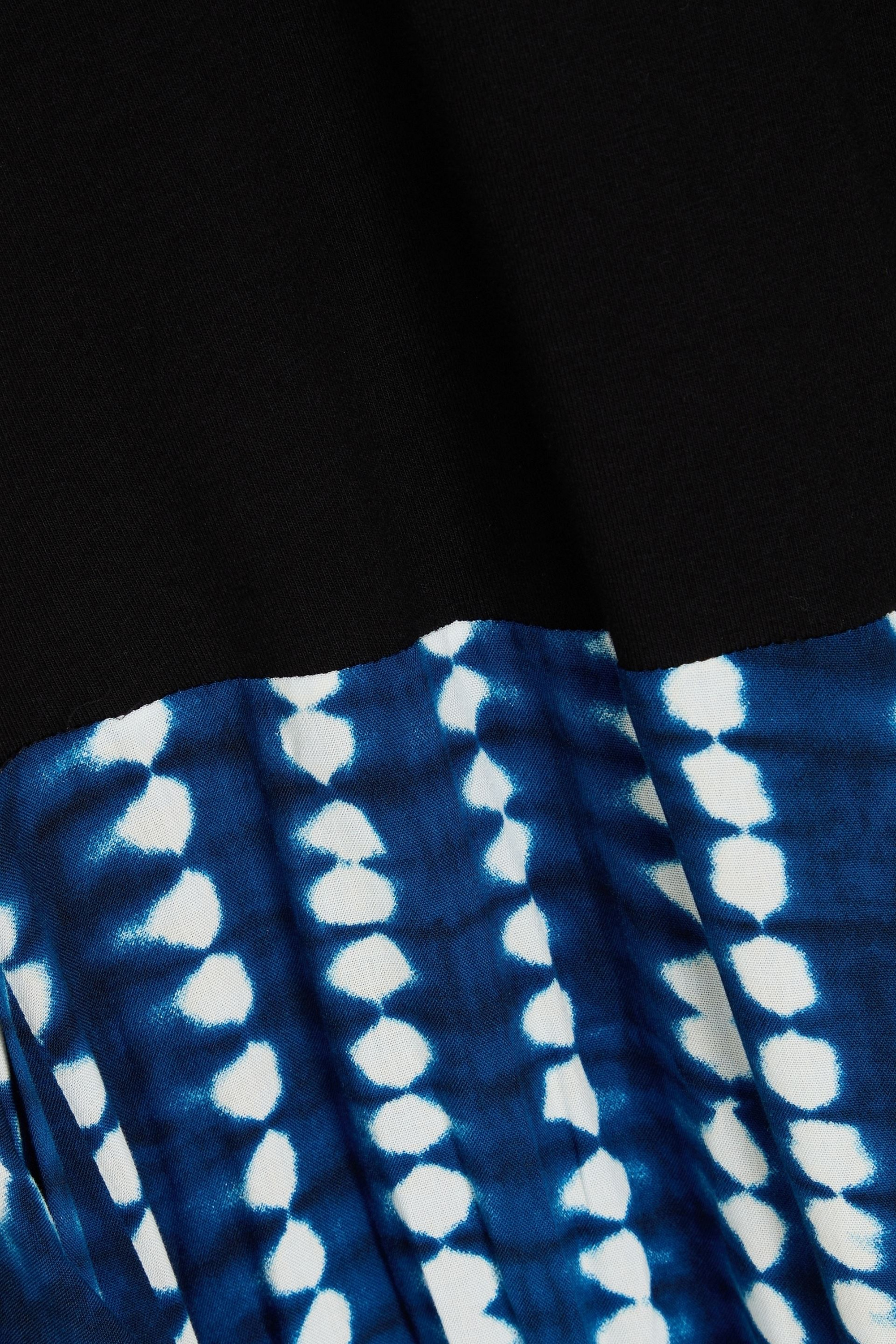 MAJE Printed crepe and jersey midi dress thumbnail