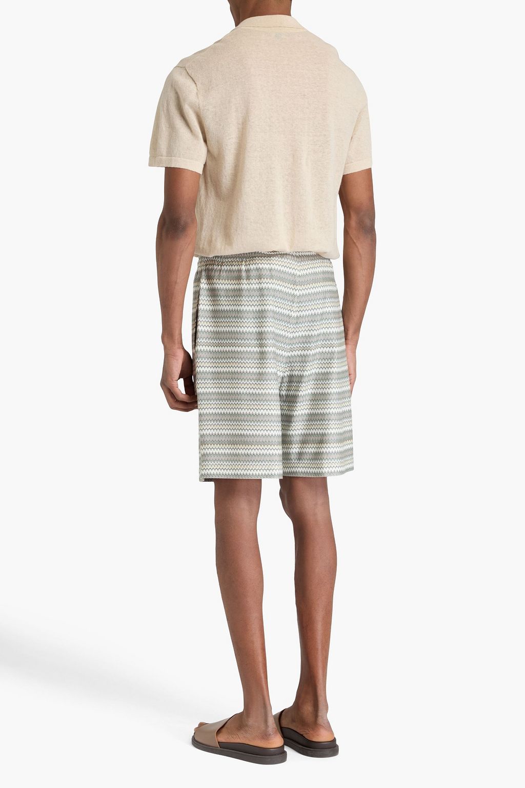 MISSONI شورت مصنوع من الكريب ومزين بطبعات