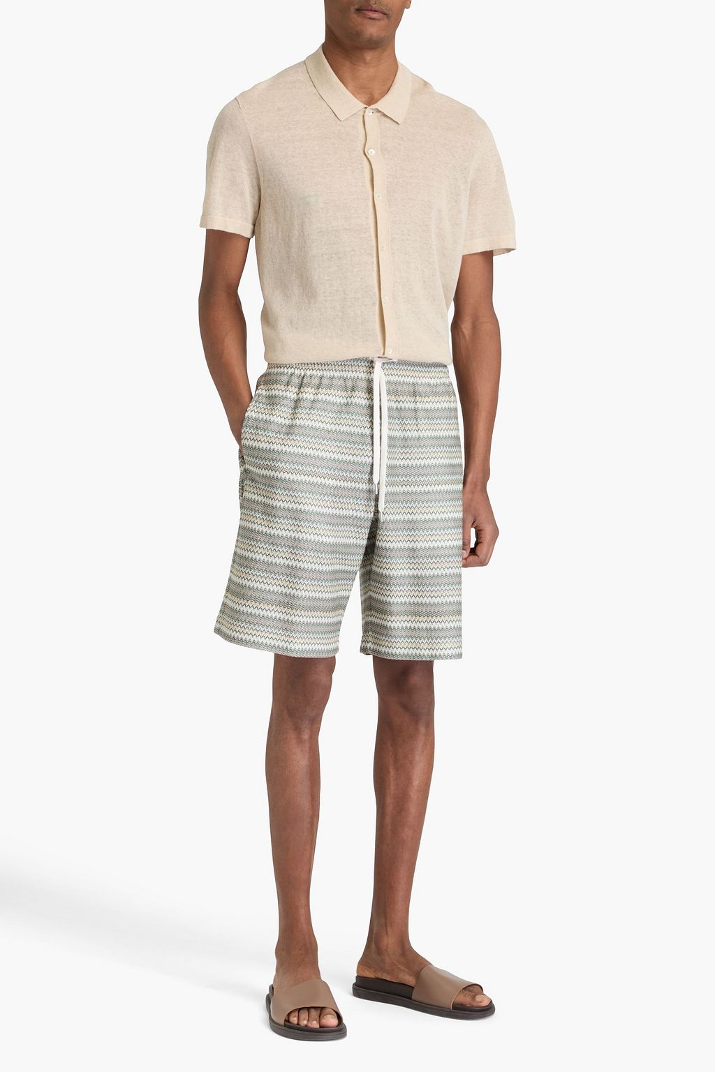 MISSONI شورت مصنوع من الكريب ومزين بطبعات
