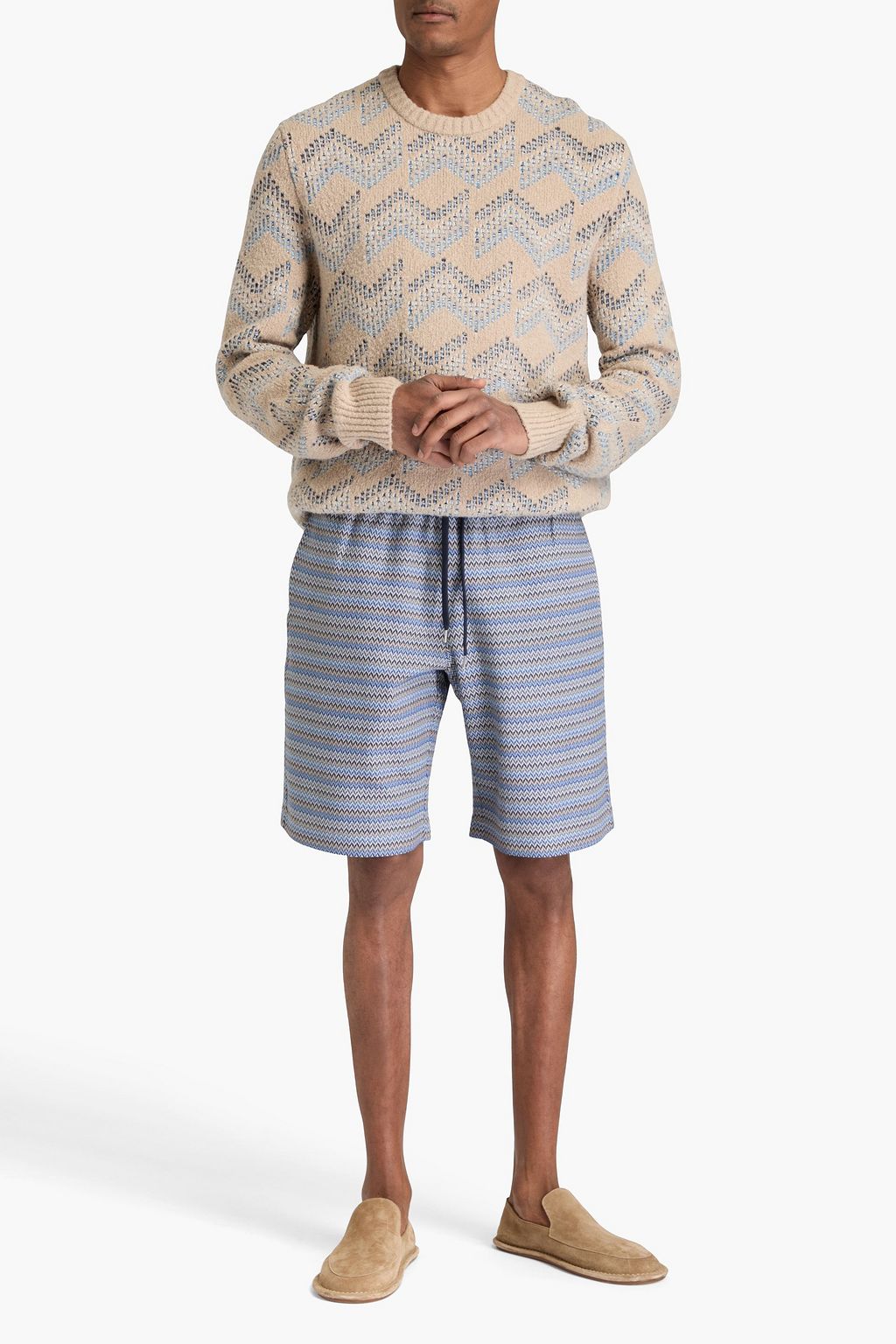 MISSONI شورت مصنوع من الكريب ومزين بطبعات