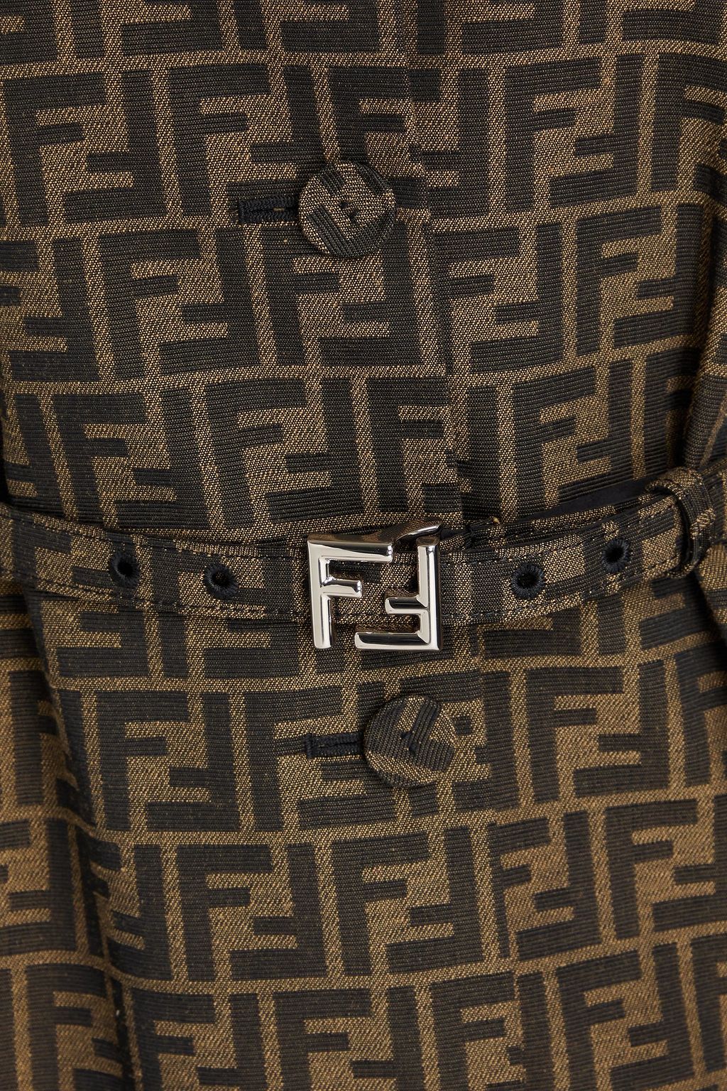 FENDI Embellished jacquard coat