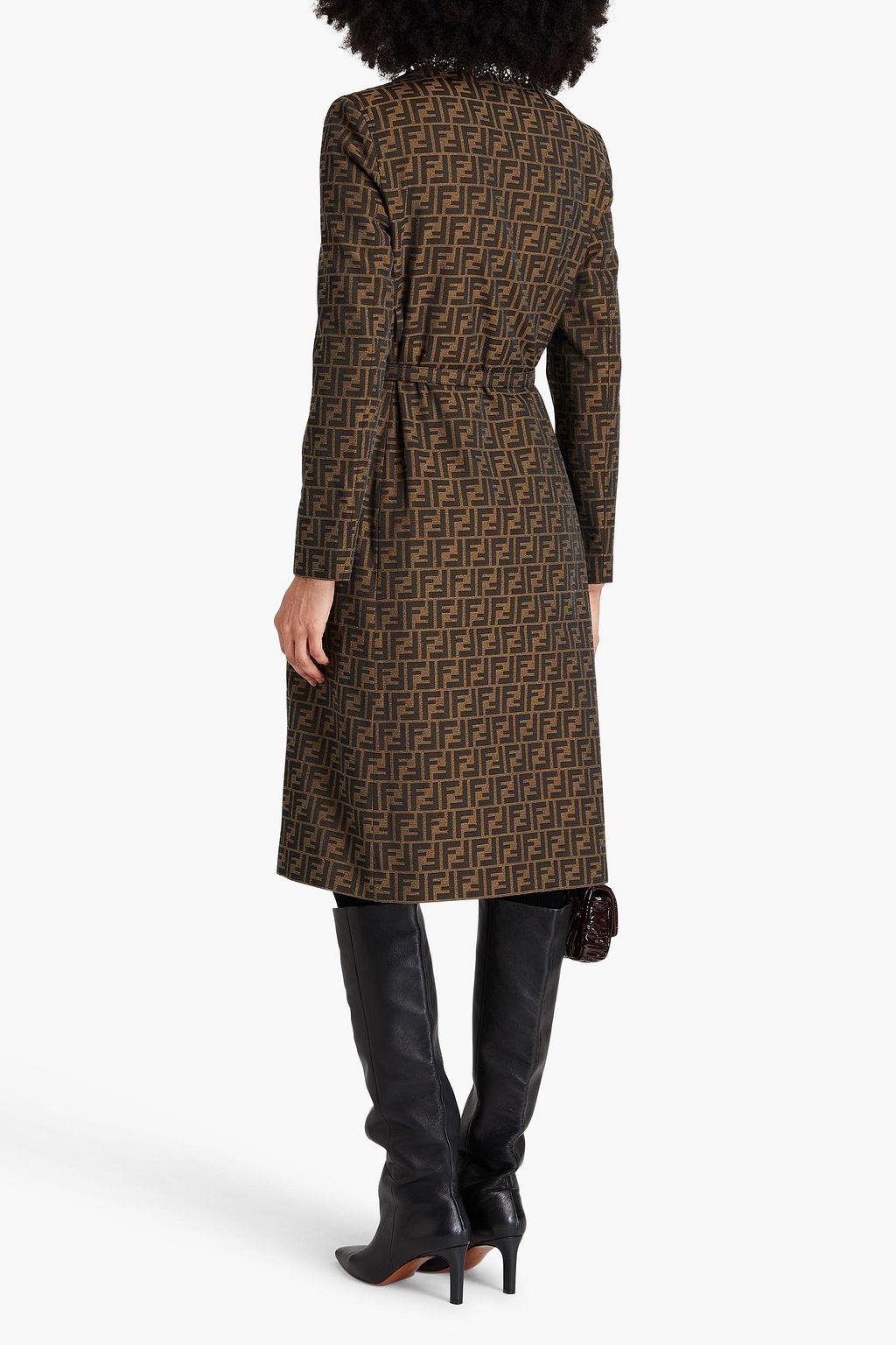 FENDI Embellished jacquard coat