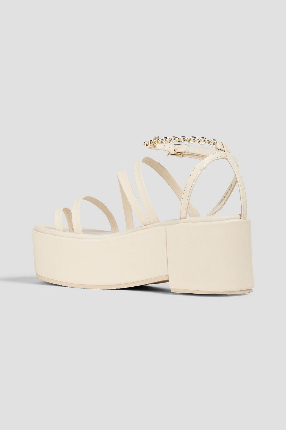 Maje Chain-embellished Leather Platform Sandals