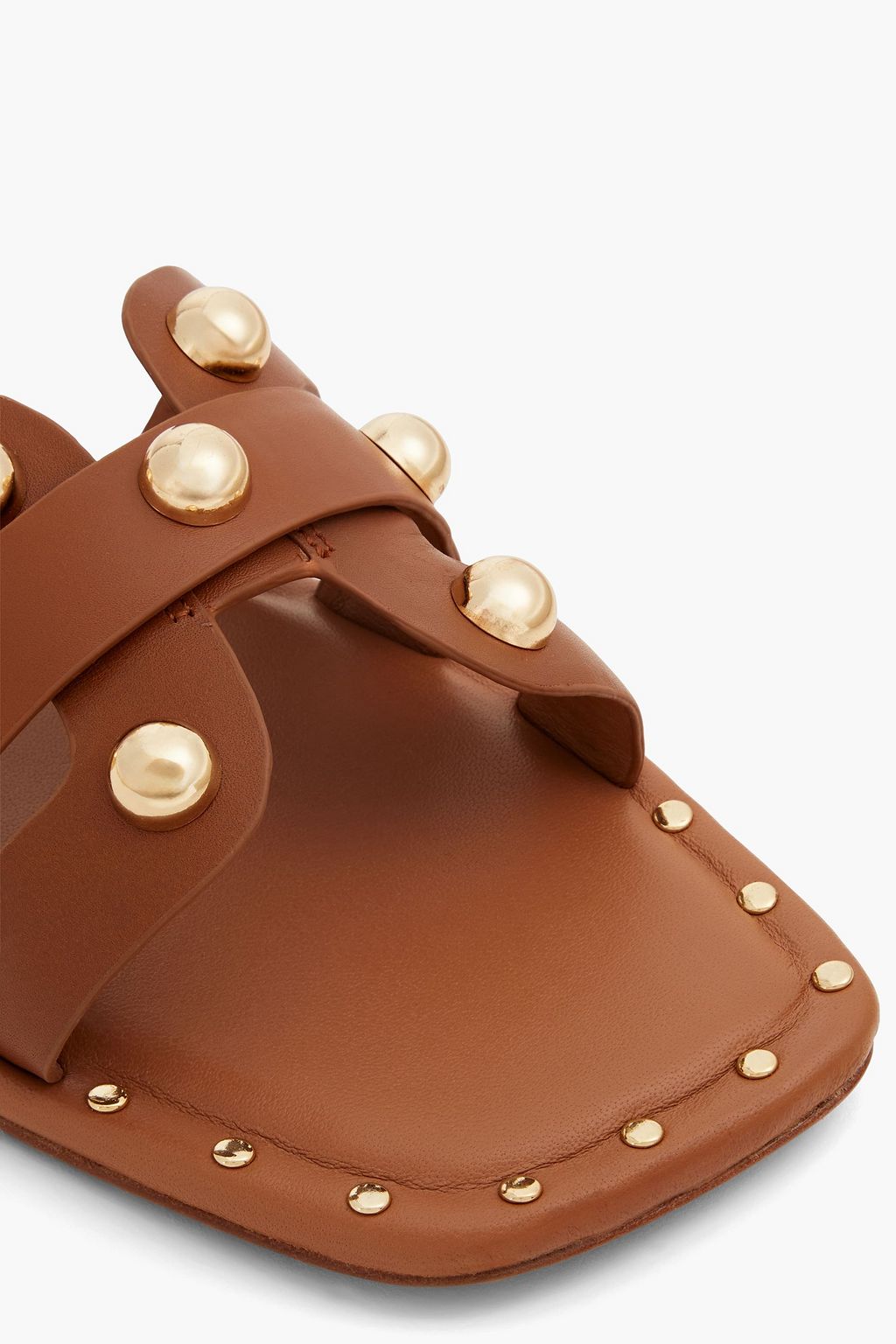 MAJE レザー サンダル スタッズ付き