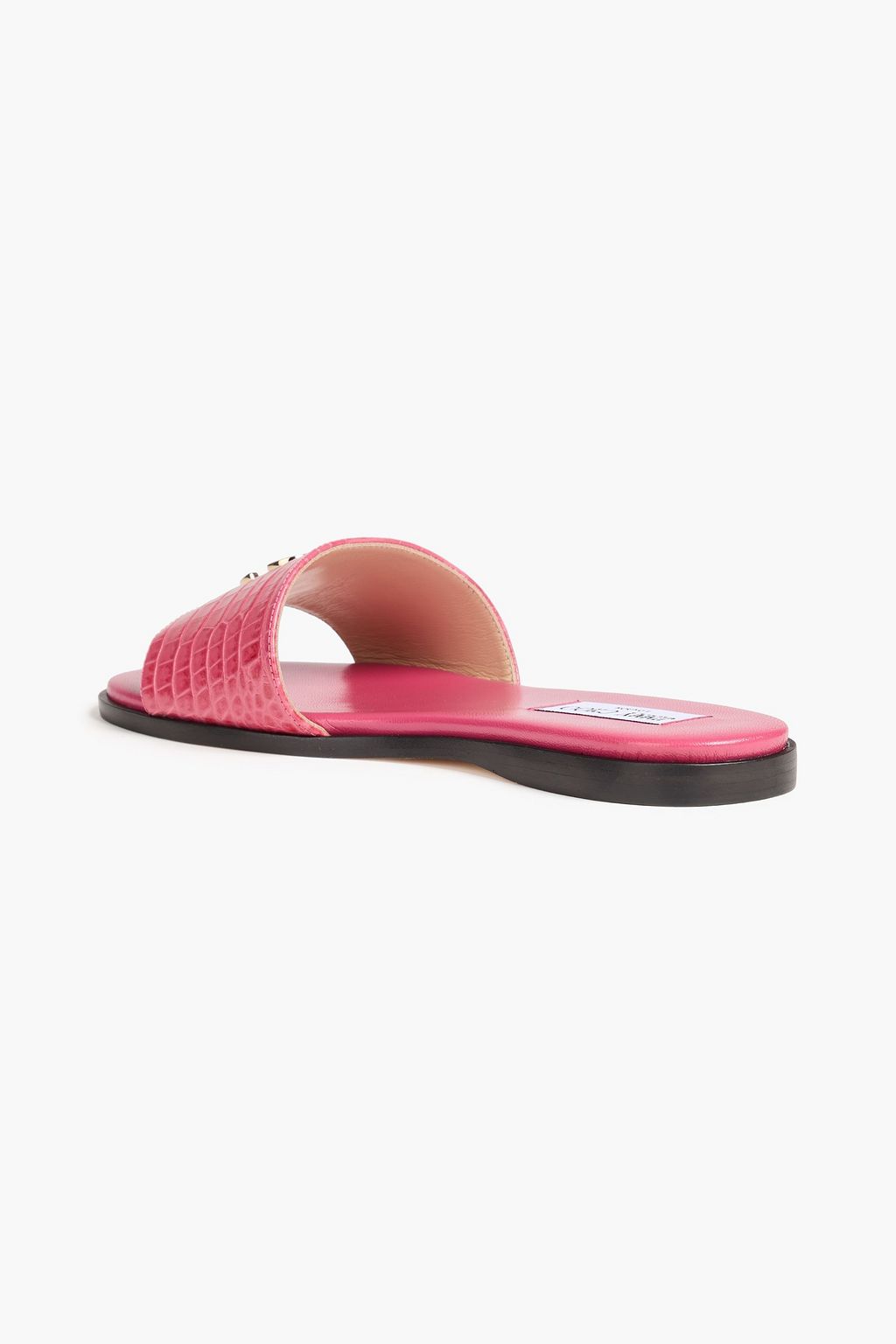 JIMMY CHOO Sandalen aus Leder mit Krokodileffekt und Verzierung
