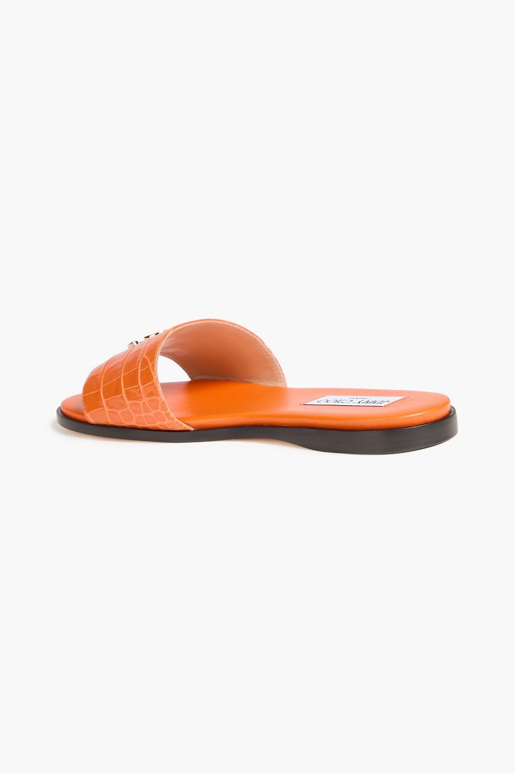JIMMY CHOO Sandalen aus Leder mit Krokodileffekt und Verzierung