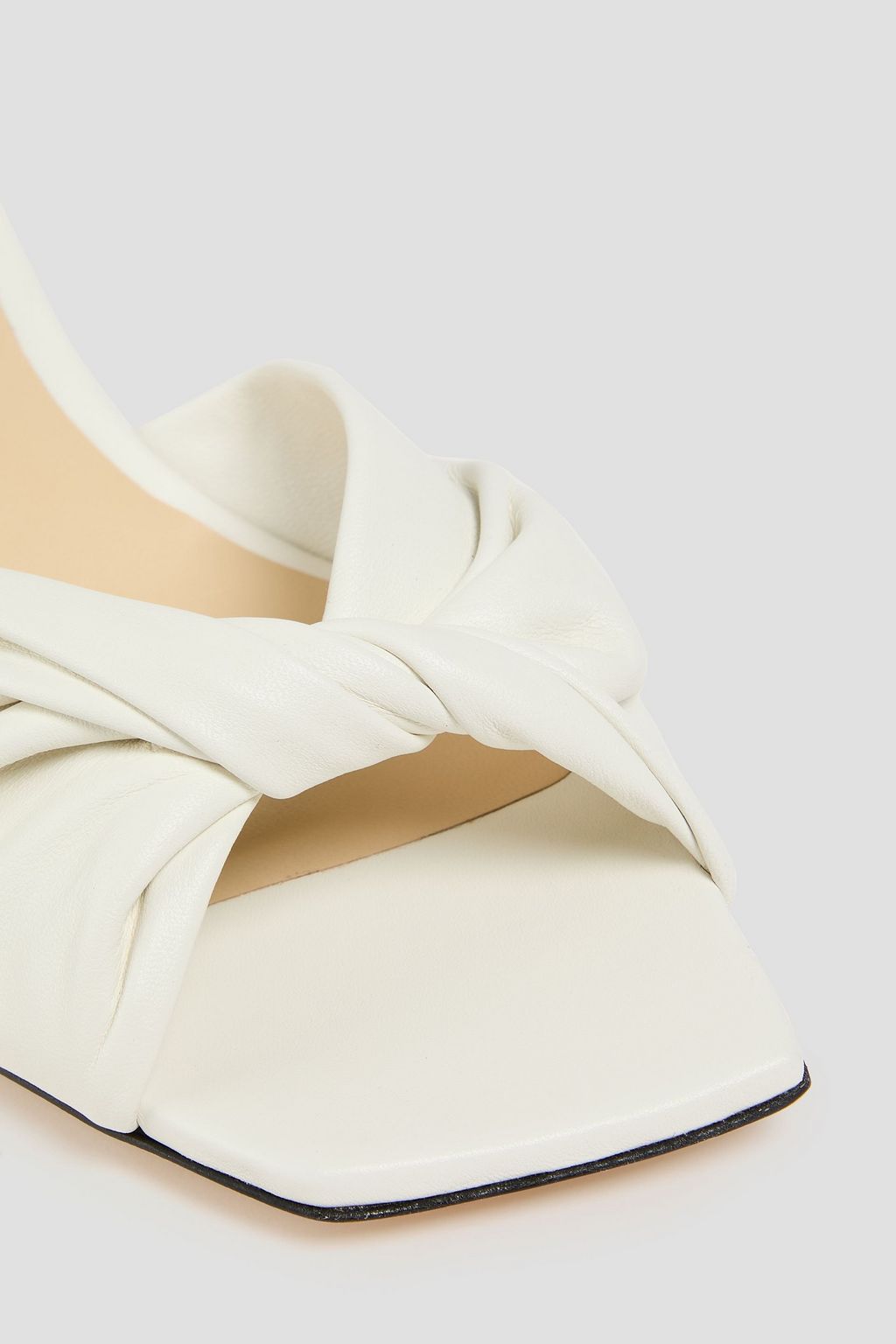 JIMMY CHOO レザー ミュール ツイスト入り