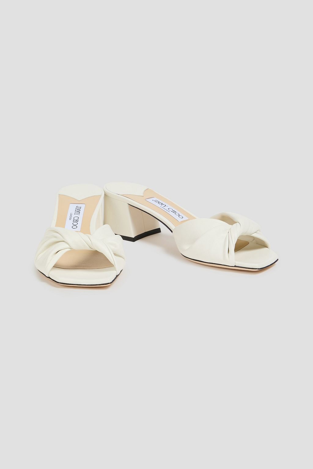 JIMMY CHOO レザー ミュール ツイスト入り