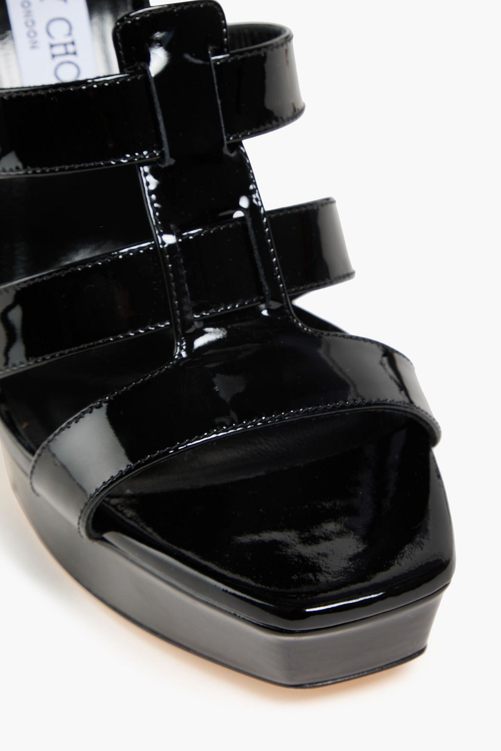 JIMMY CHOO Patent-leather platform sandals
