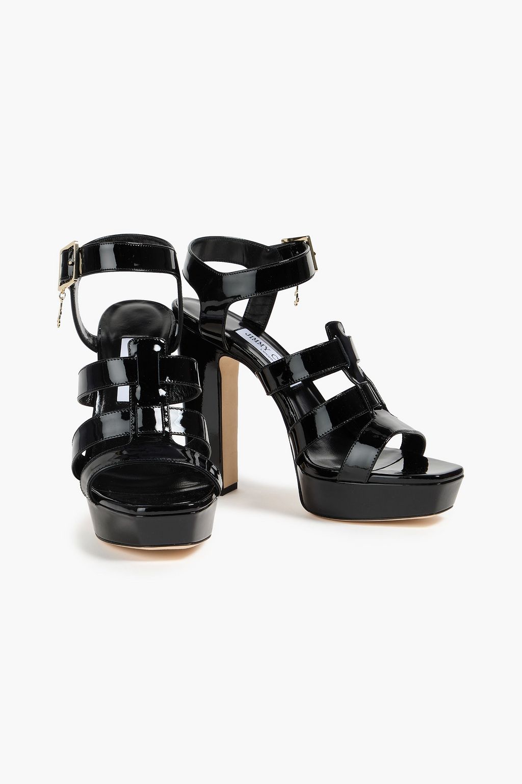 JIMMY CHOO Patent-leather platform sandals