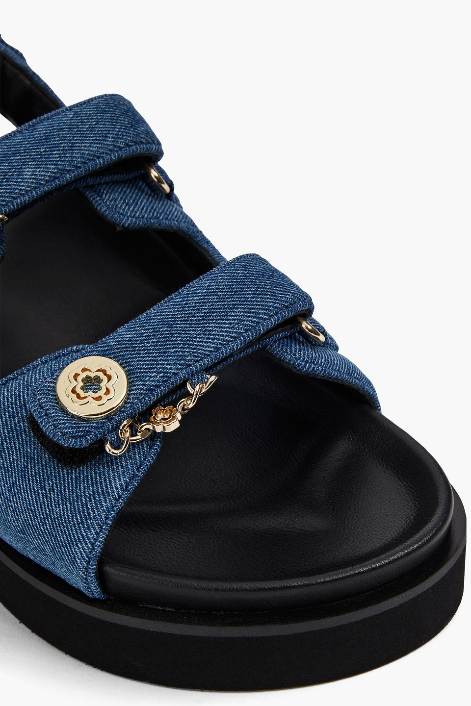 Maje Sandalen Aus Denim In Mittelblauer Denim