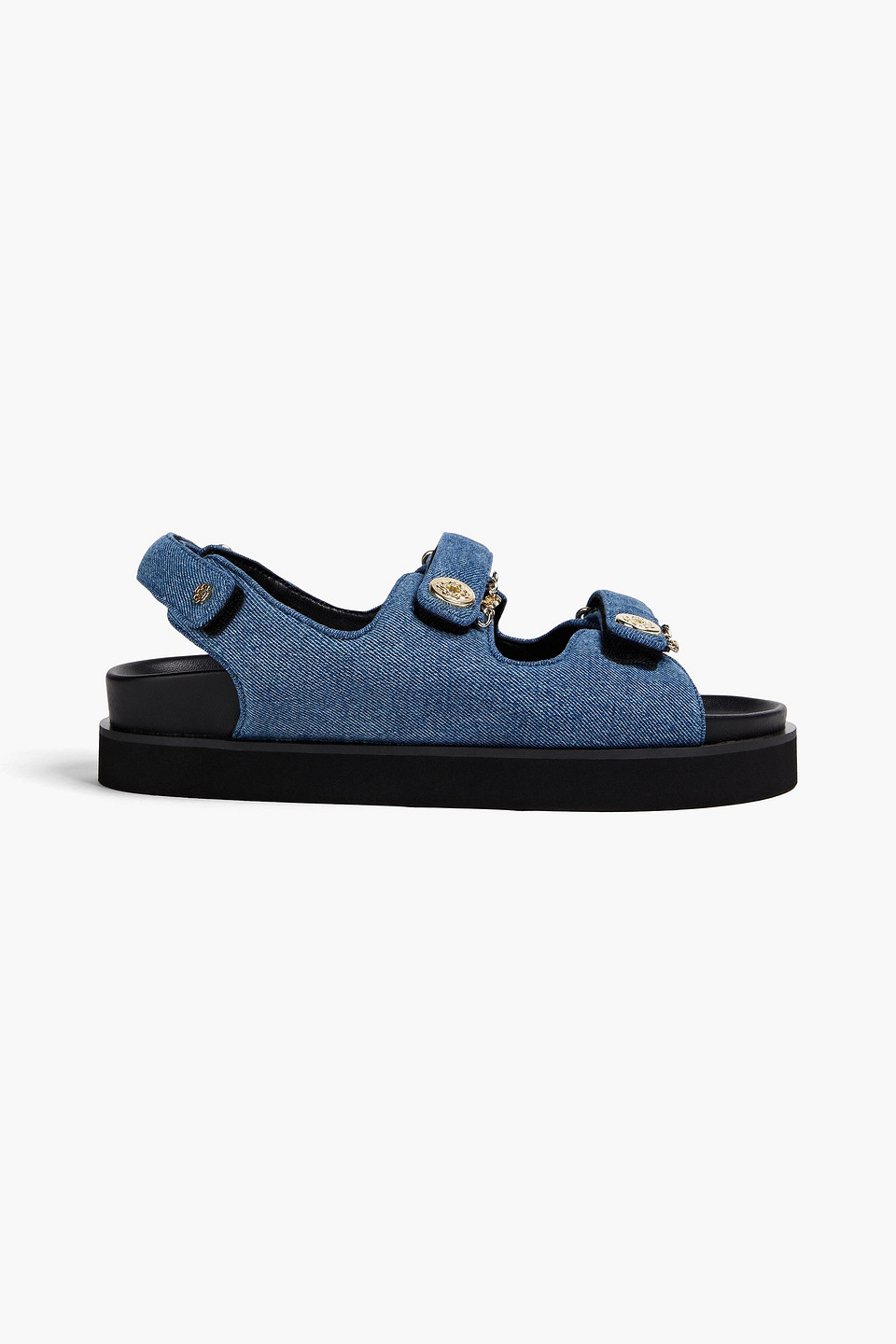 Maje Sandalen Aus Denim In Mittelblauer Denim