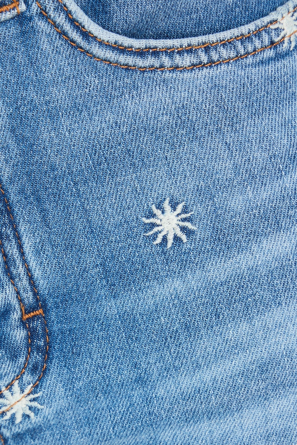 MAJE EMBROIDERED HIGH-RISE BOOTCUT JEANS