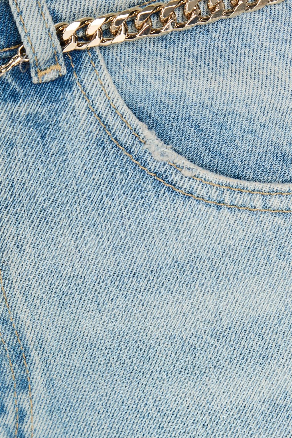 MAJE جينز بأرجل مستقيمة وبخصر مرتفع بتصميم مزركش