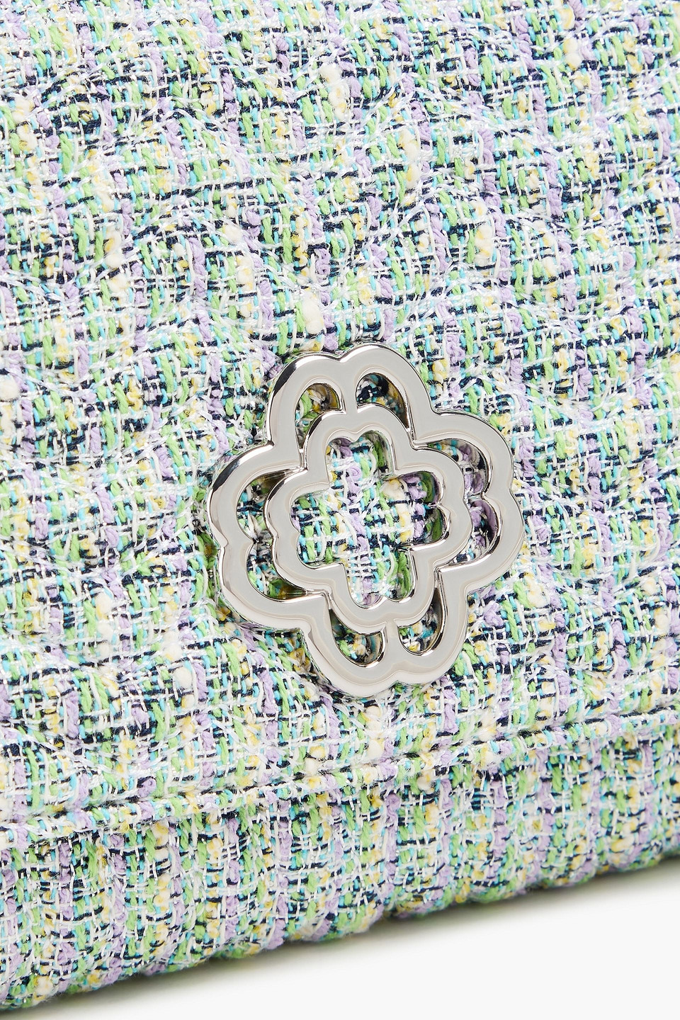 MAJE METALLIC TWEED SHOULDER BAG