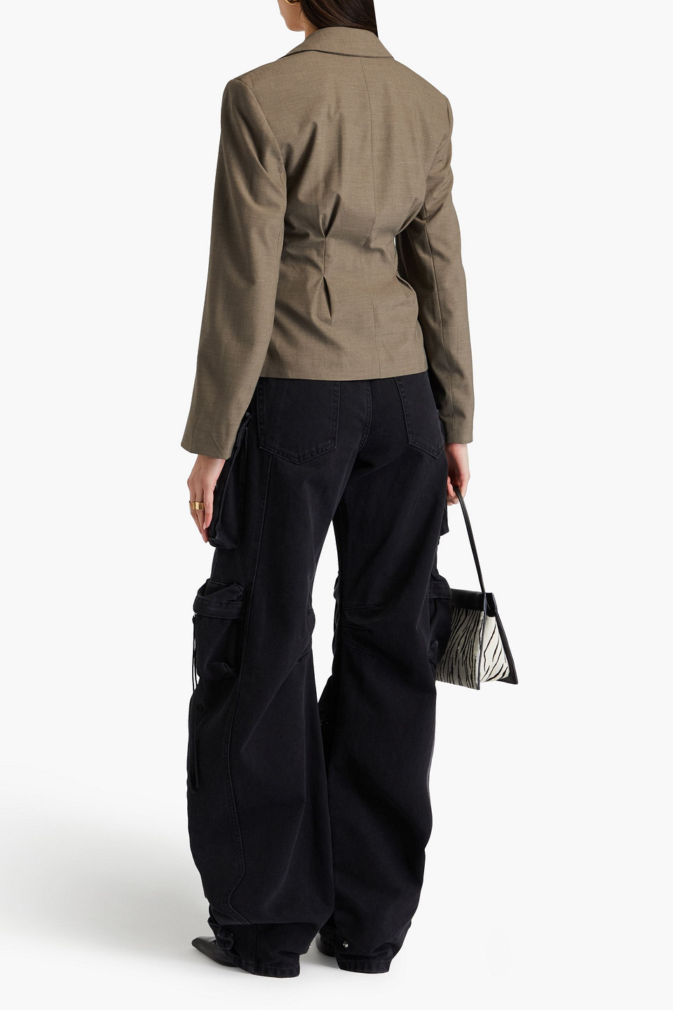  Ganni - Blazer Aus Webstoff - Grün - De 40 