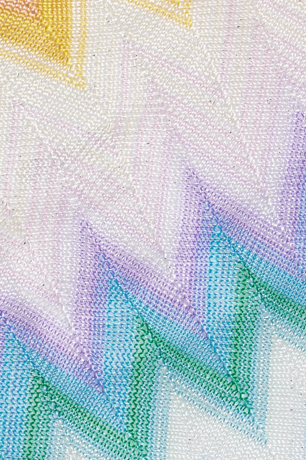 MISSONI Metallic crochet-knit triangle bikini