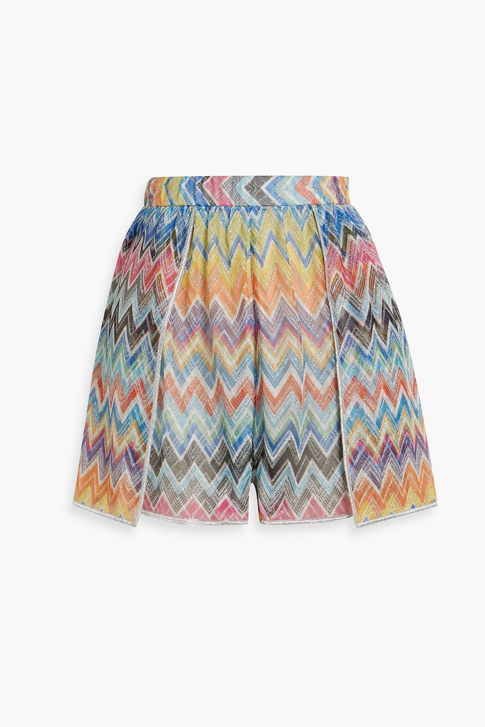 MISSONI METALLIC CROCHET-KNIT SHORTS