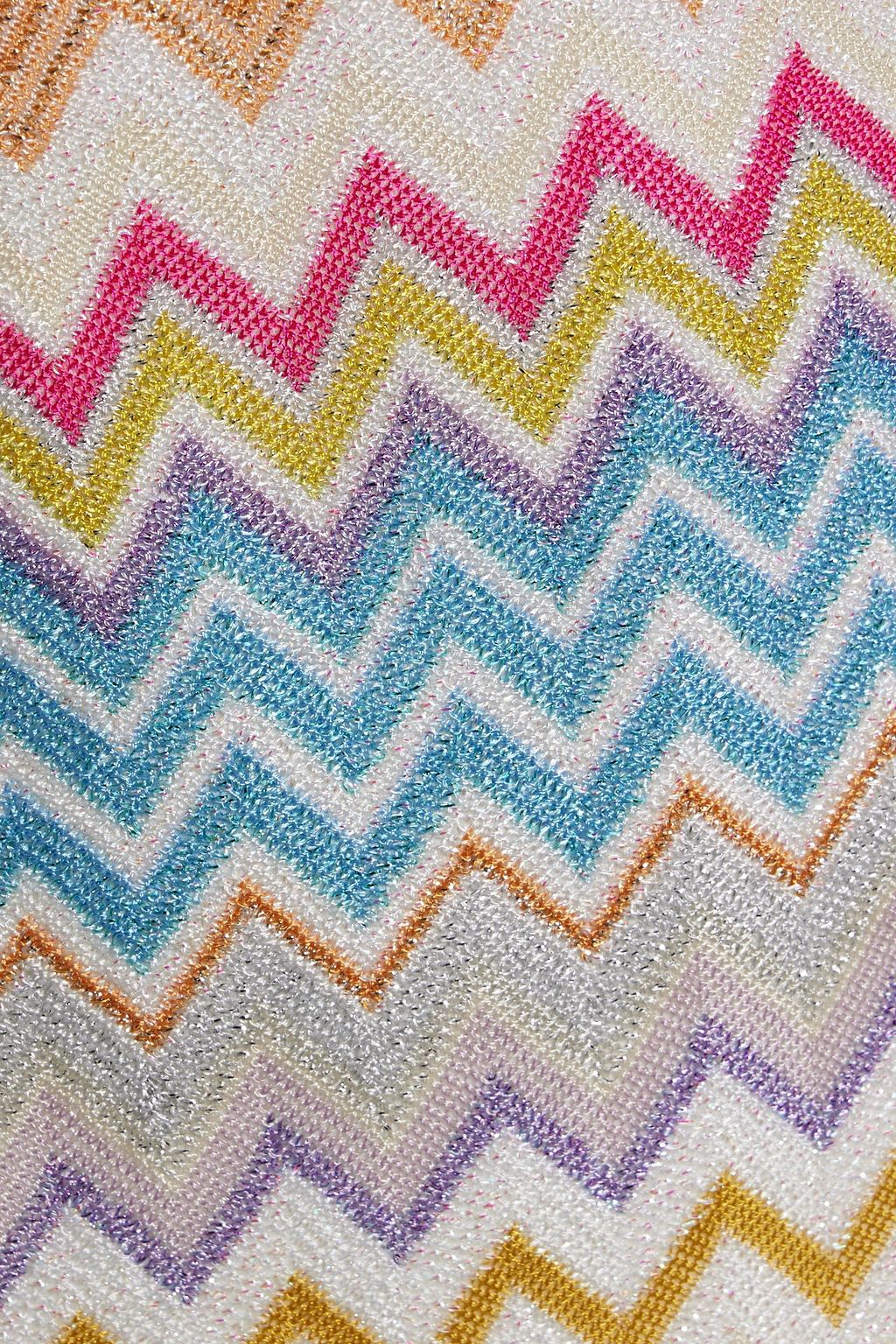 MISSONI Metallic crochet-knit mini skirt