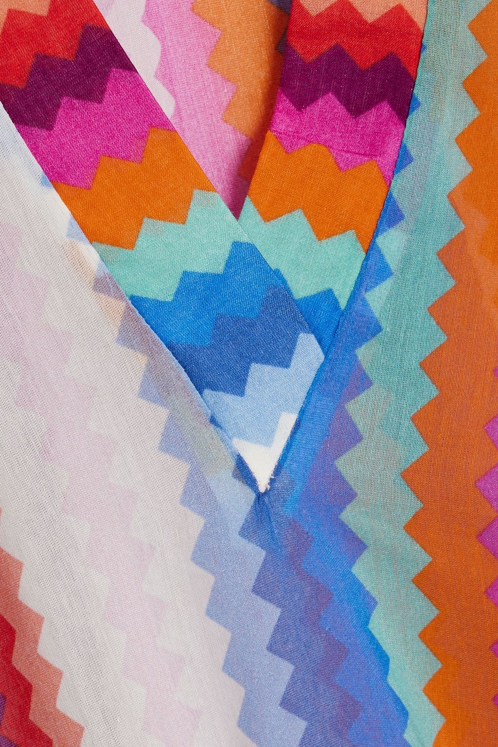MISSONI Striped cotton and silk-blend voile kaftan