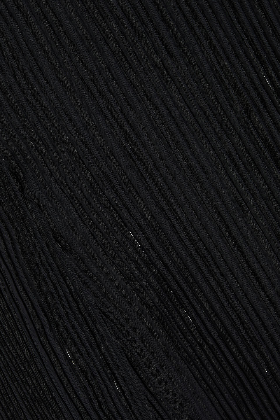 Maje Late-trimmed Plissé-organza Mini Dress In Schwarz