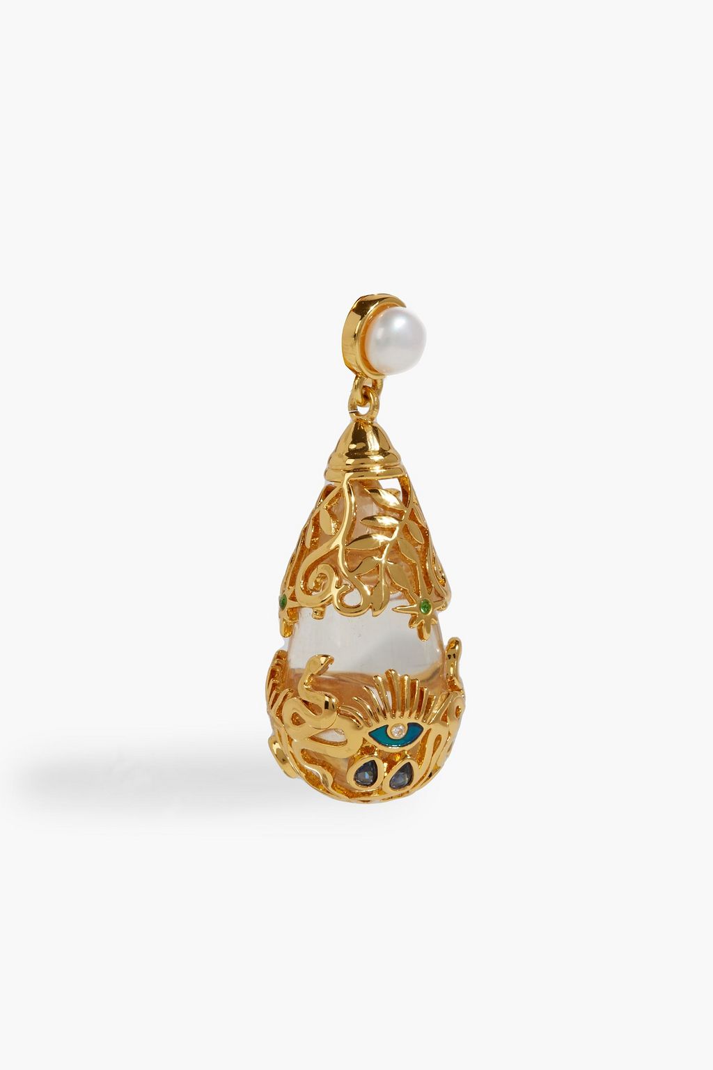 ZIMMERMANN Gold-tone, crystal and faux pearl earrings