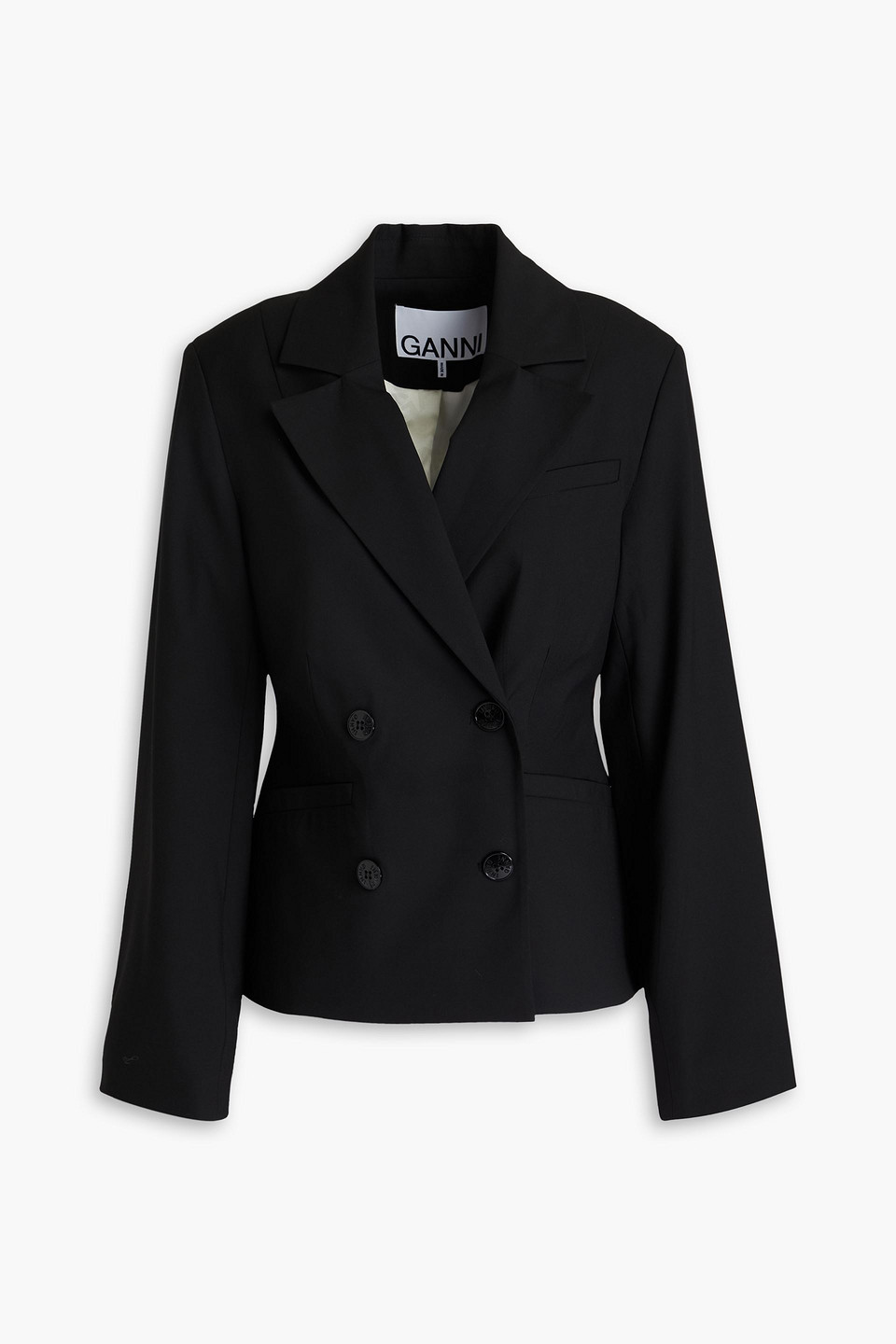 Double-breasted woven blazer
