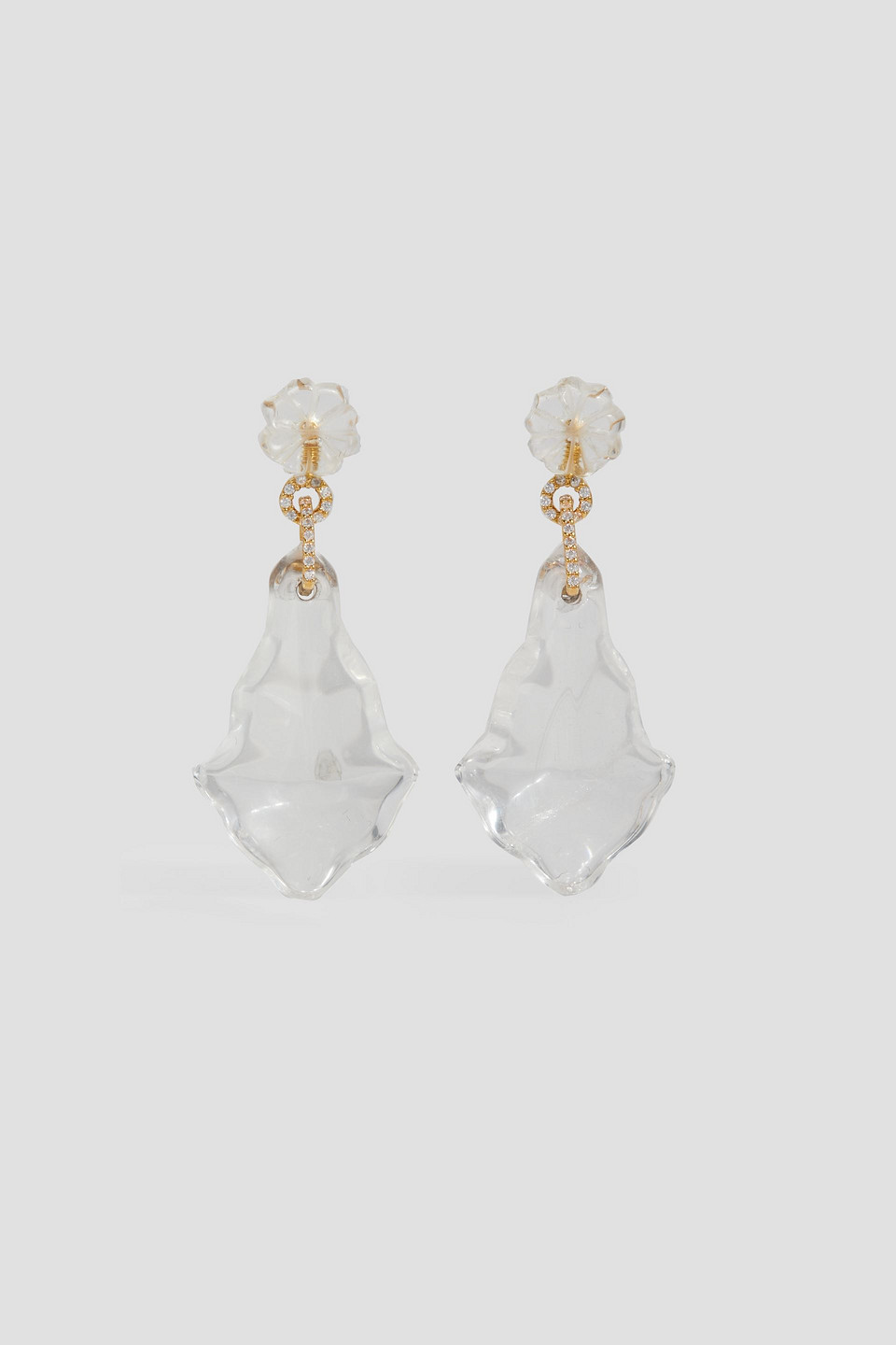 Zimmermann Gold-tone Crystal Earrings In Clear