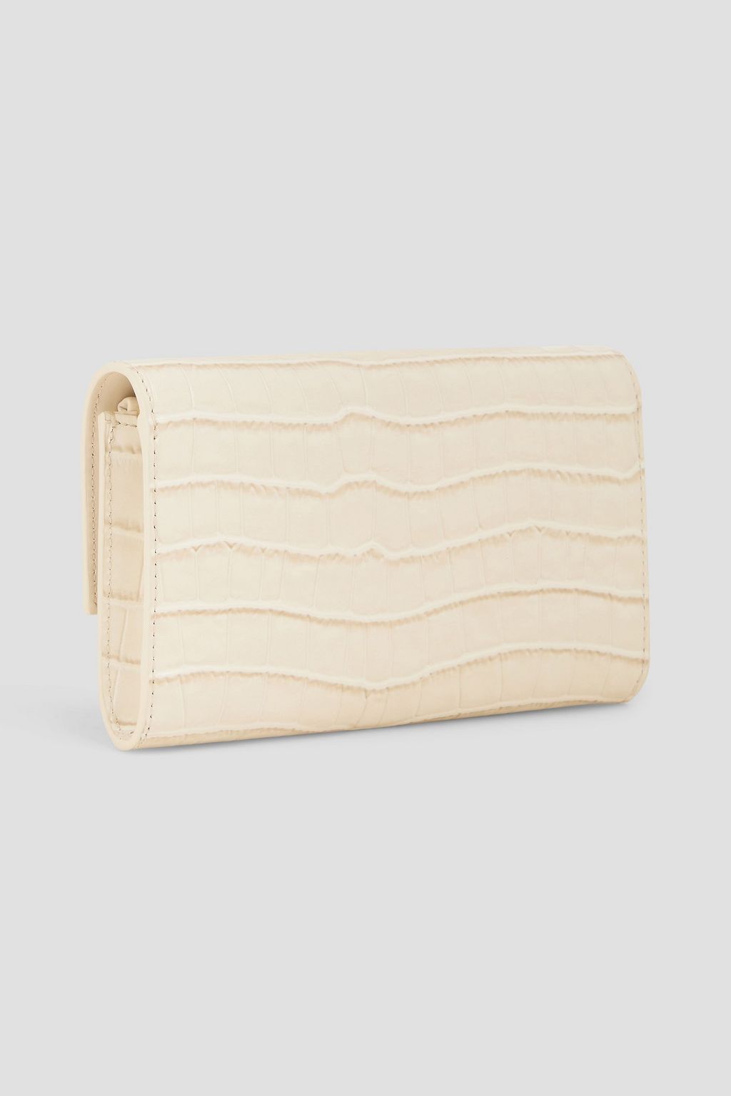 MAJE Croc-effect leather clutch