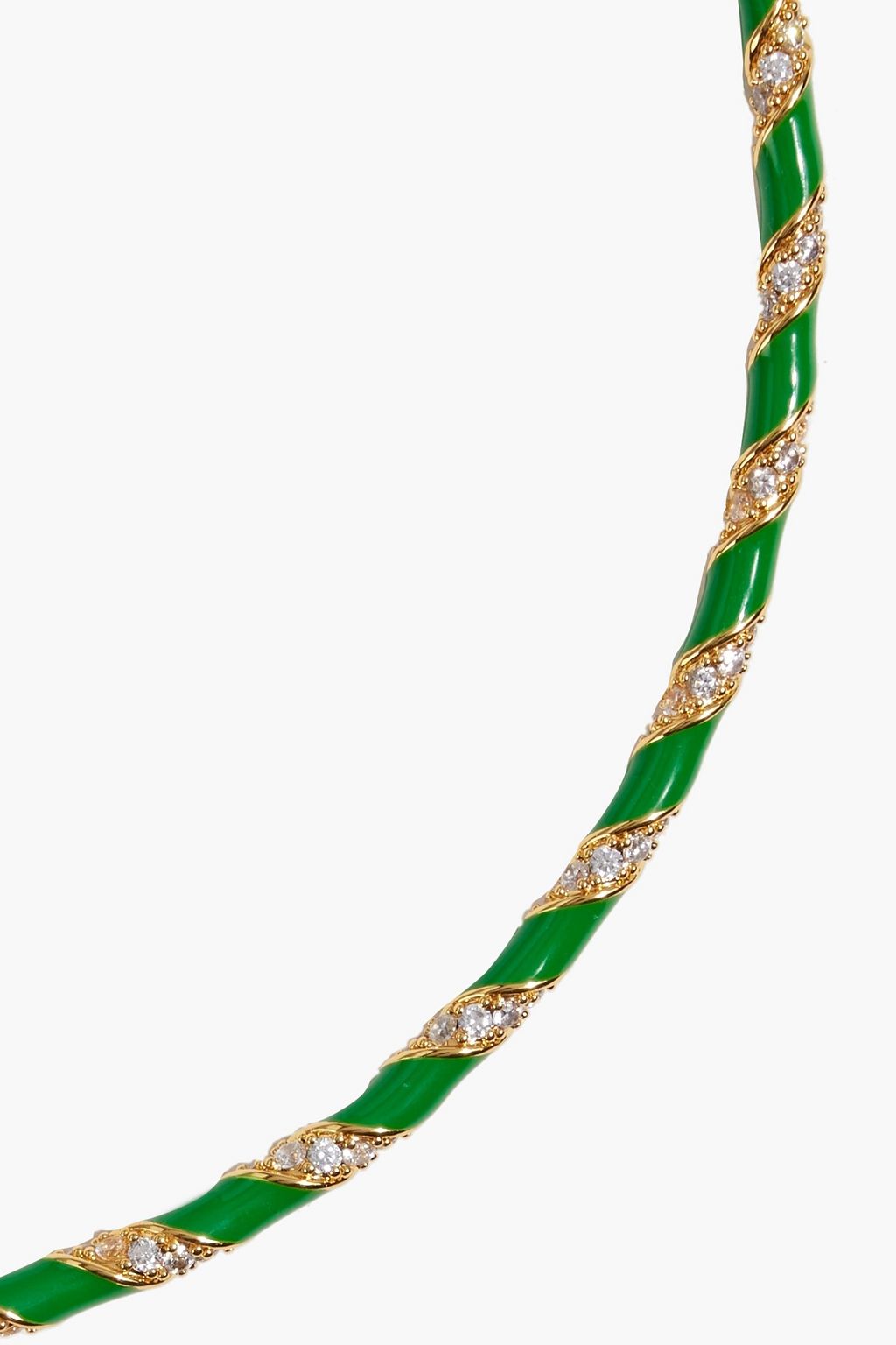 ZIMMERMANN Gold-tone, crystal and enamel choker