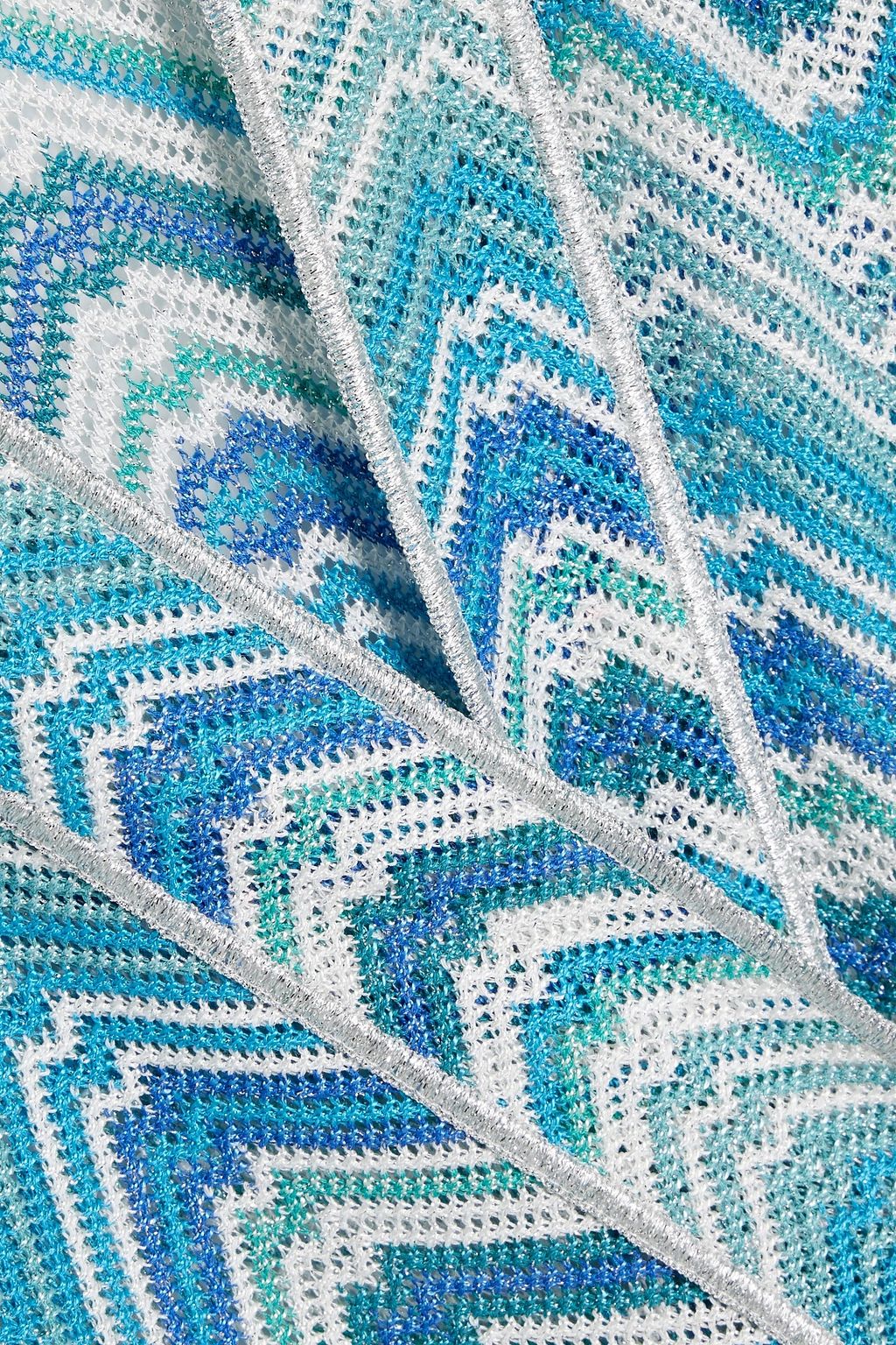 MISSONI Metallic crochet-knit robe