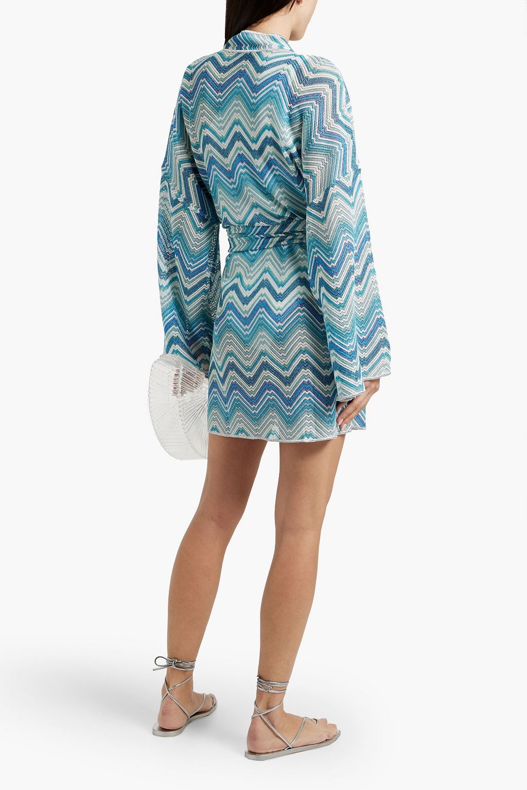 MISSONI Metallic crochet-knit robe