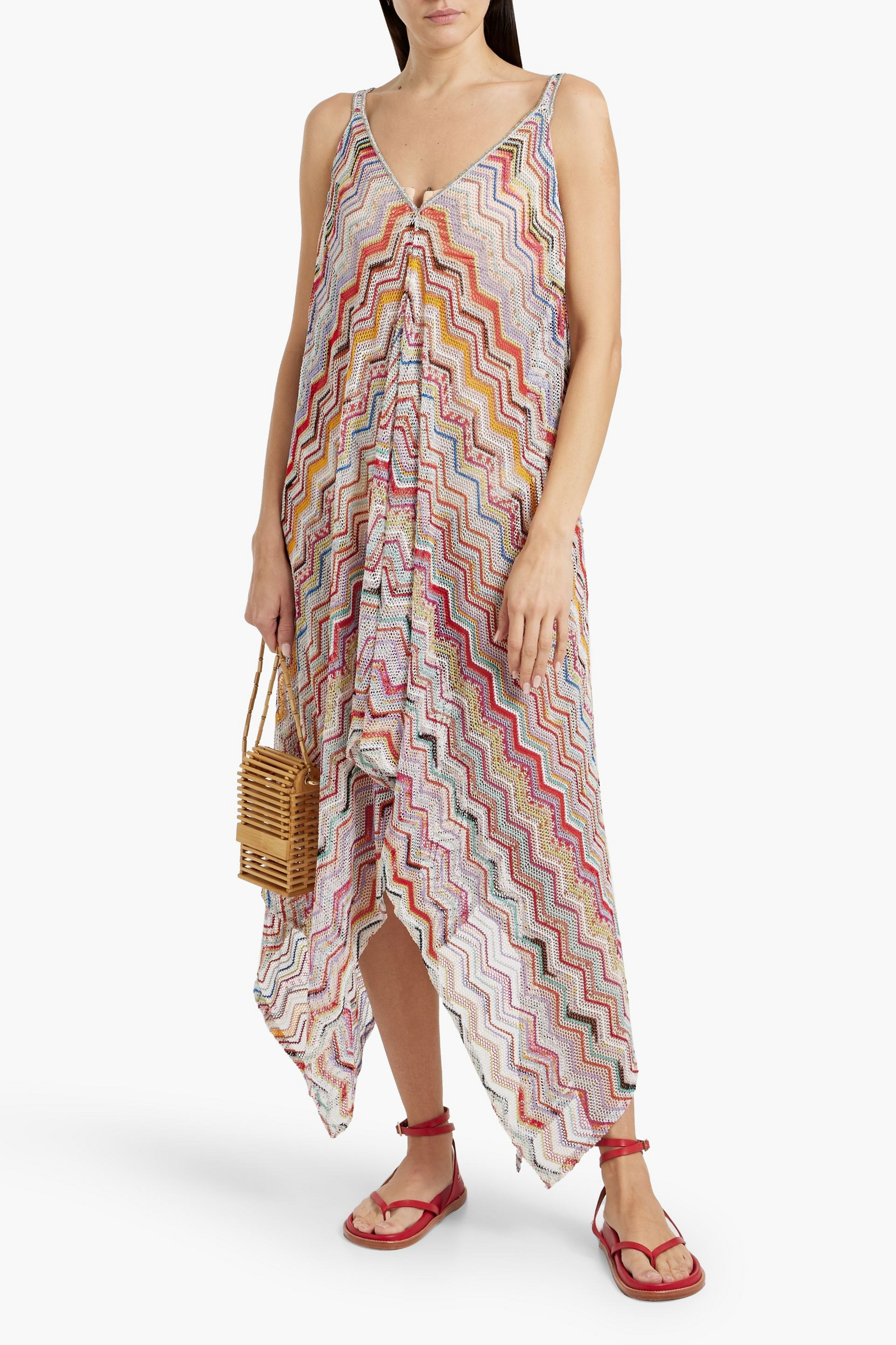 Missoni Metallic crochet-knit coverup