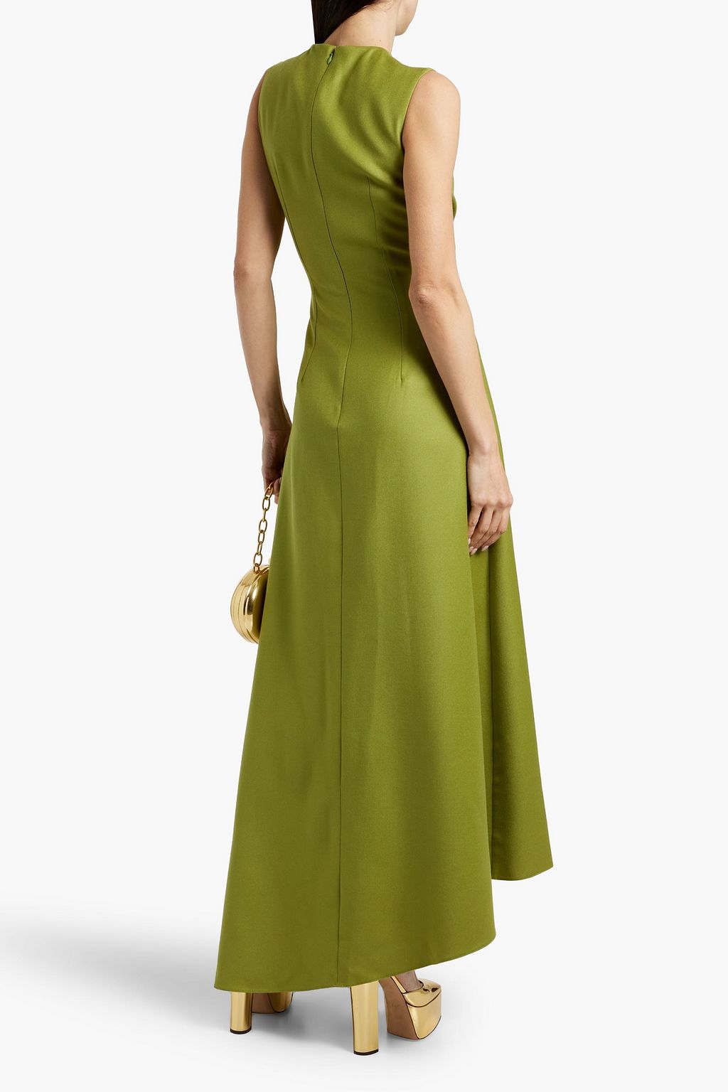 EMILIA WICKSTEAD Neha draped asymmetric wool gown