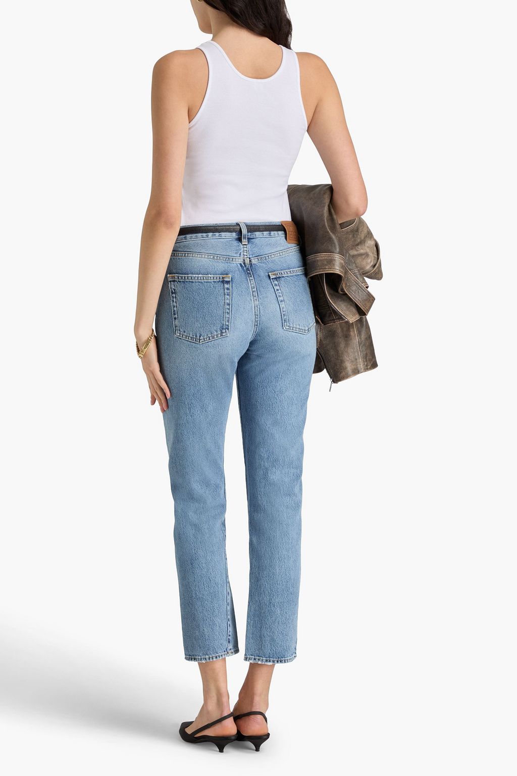 TOTEME Twisted Seam faded straight-leg jeans