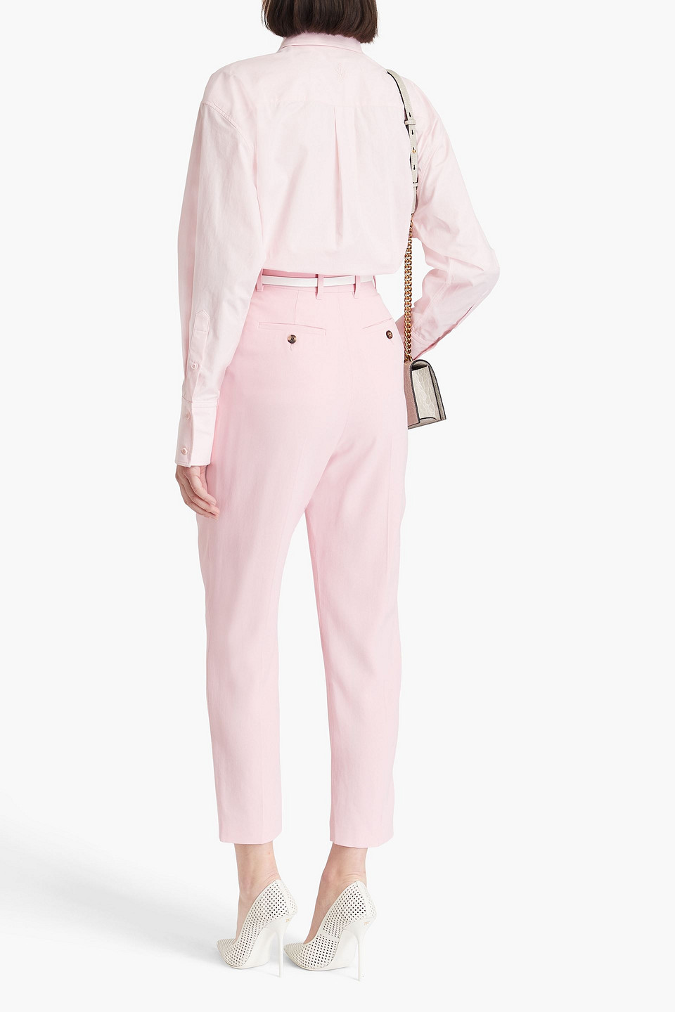 ALEXANDER MCQUEEN CREPE DE CHINE TAPERED PANTS