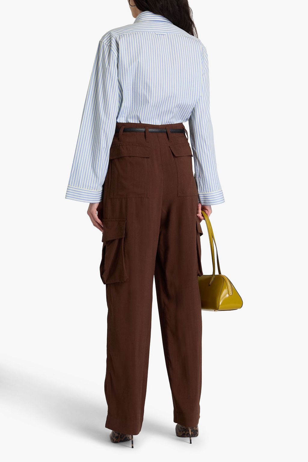 DRIES VAN NOTEN Cargohose aus Webstoff mit Falten