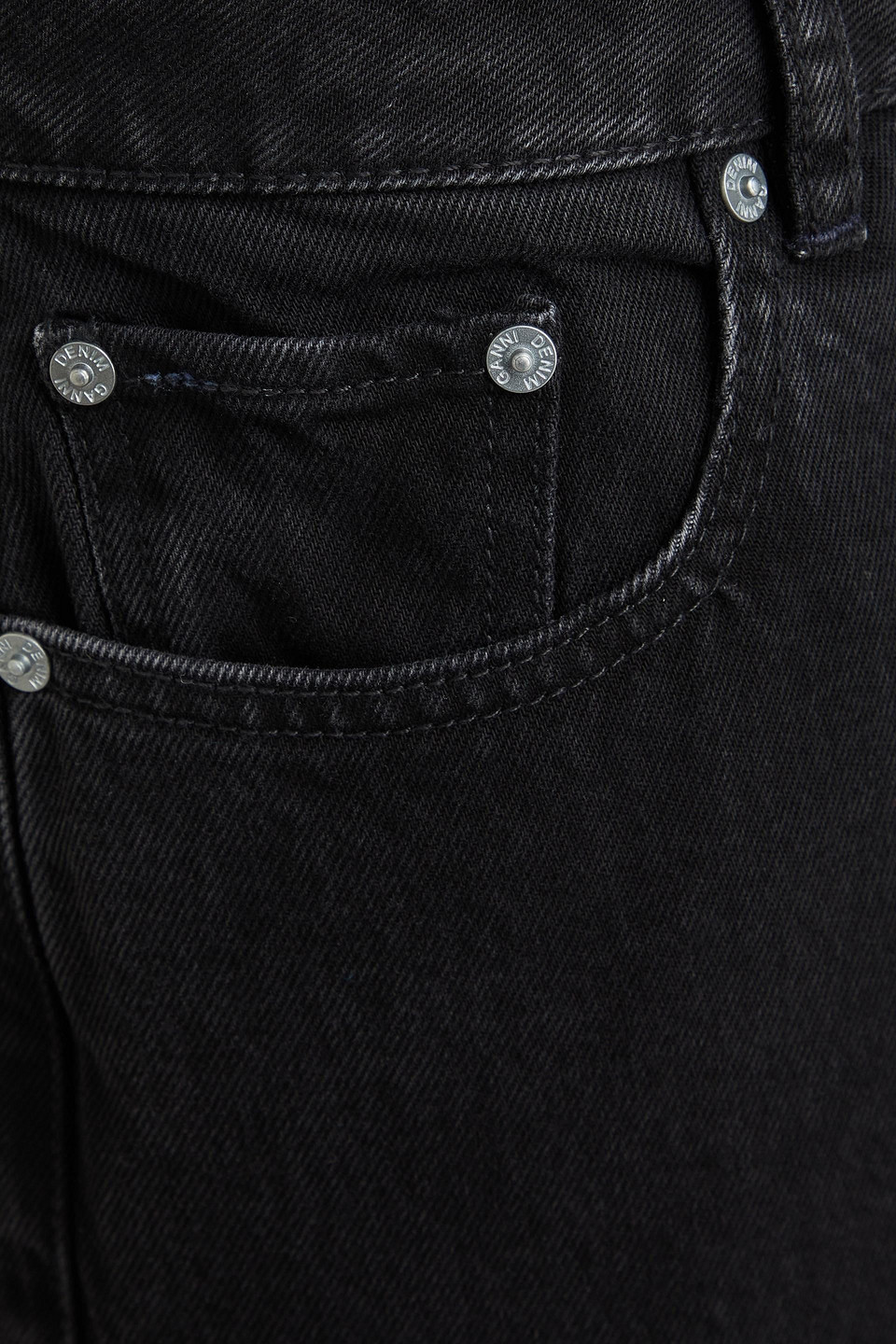 GANNI CROPPED HIGH-RISE STRAIGHT-LEG JEANS