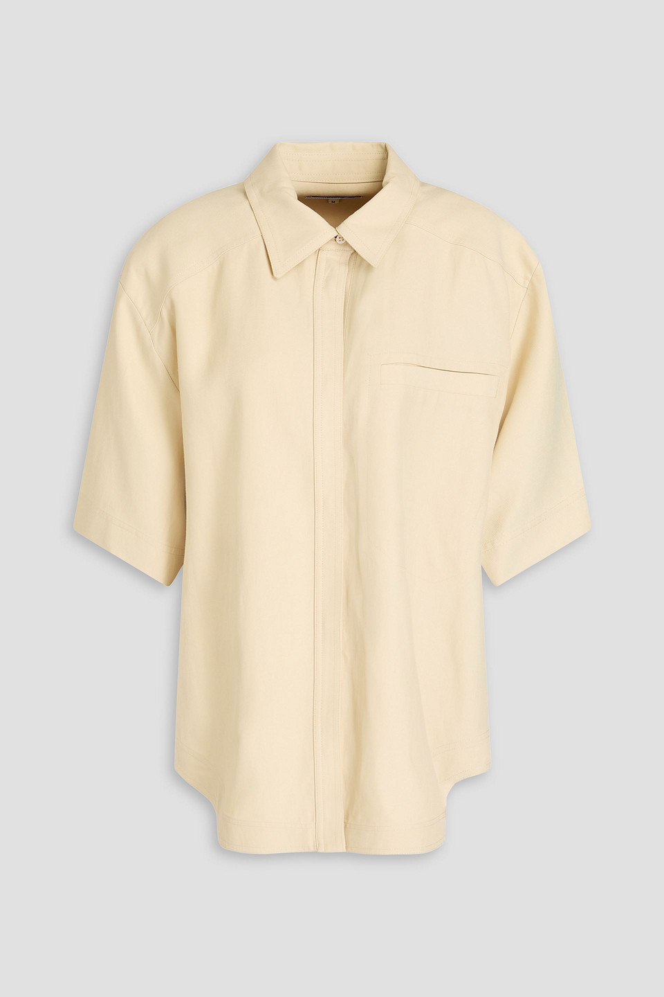 Loulou Studio Moheli Twill Shirt In Cream