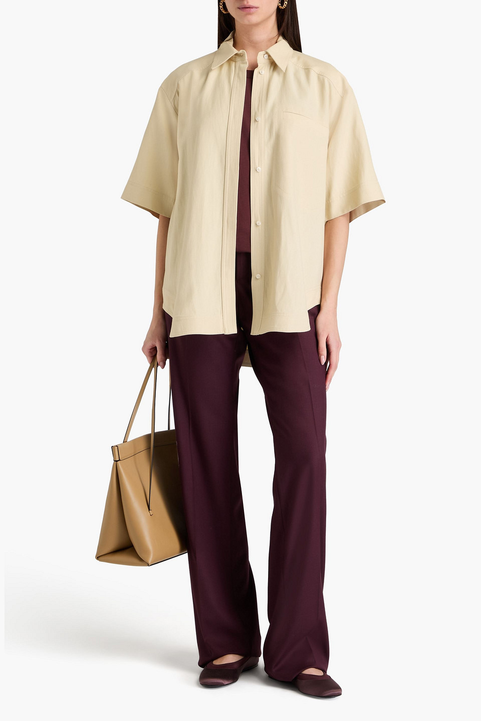 LOULOU STUDIO MOHELI TWILL SHIRT