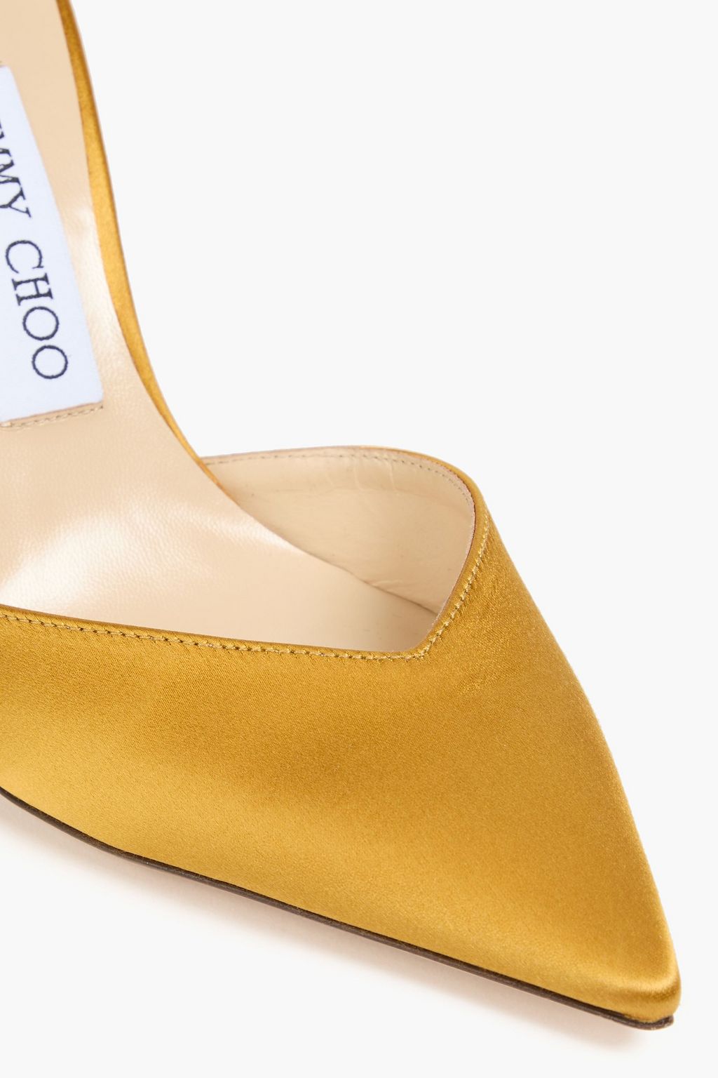JIMMY CHOO Crystal-embellished satin pumps