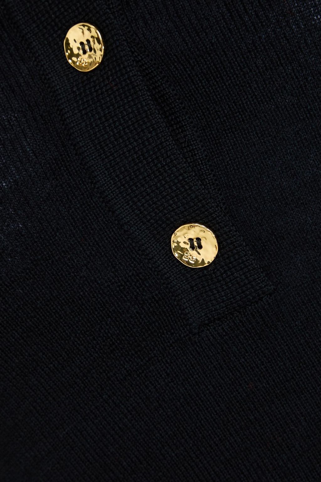 GANNI Pullover aus Wolle mit Stickereien und Polokragen