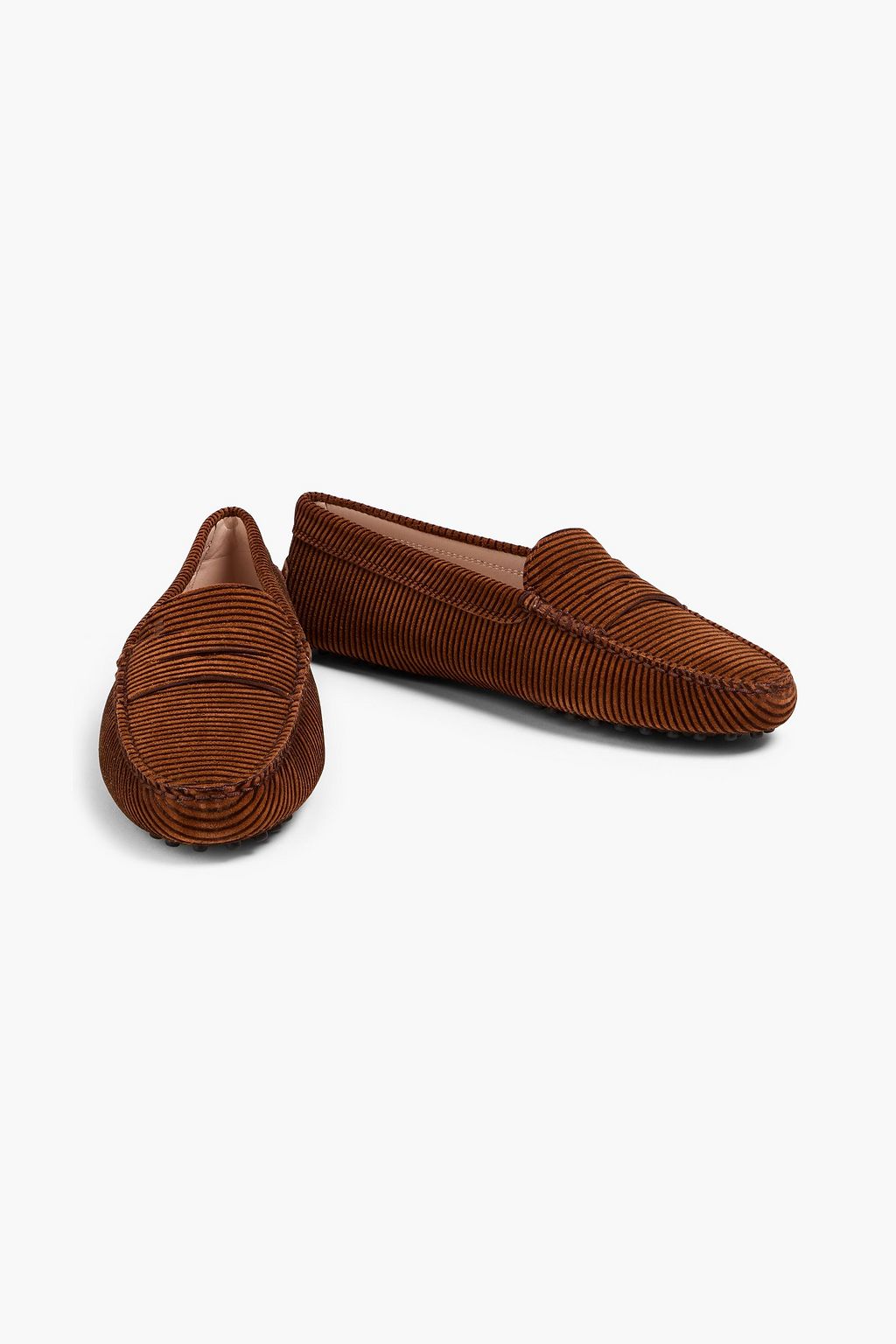 TOD'S حذاء لوفر مخطط من المخمل