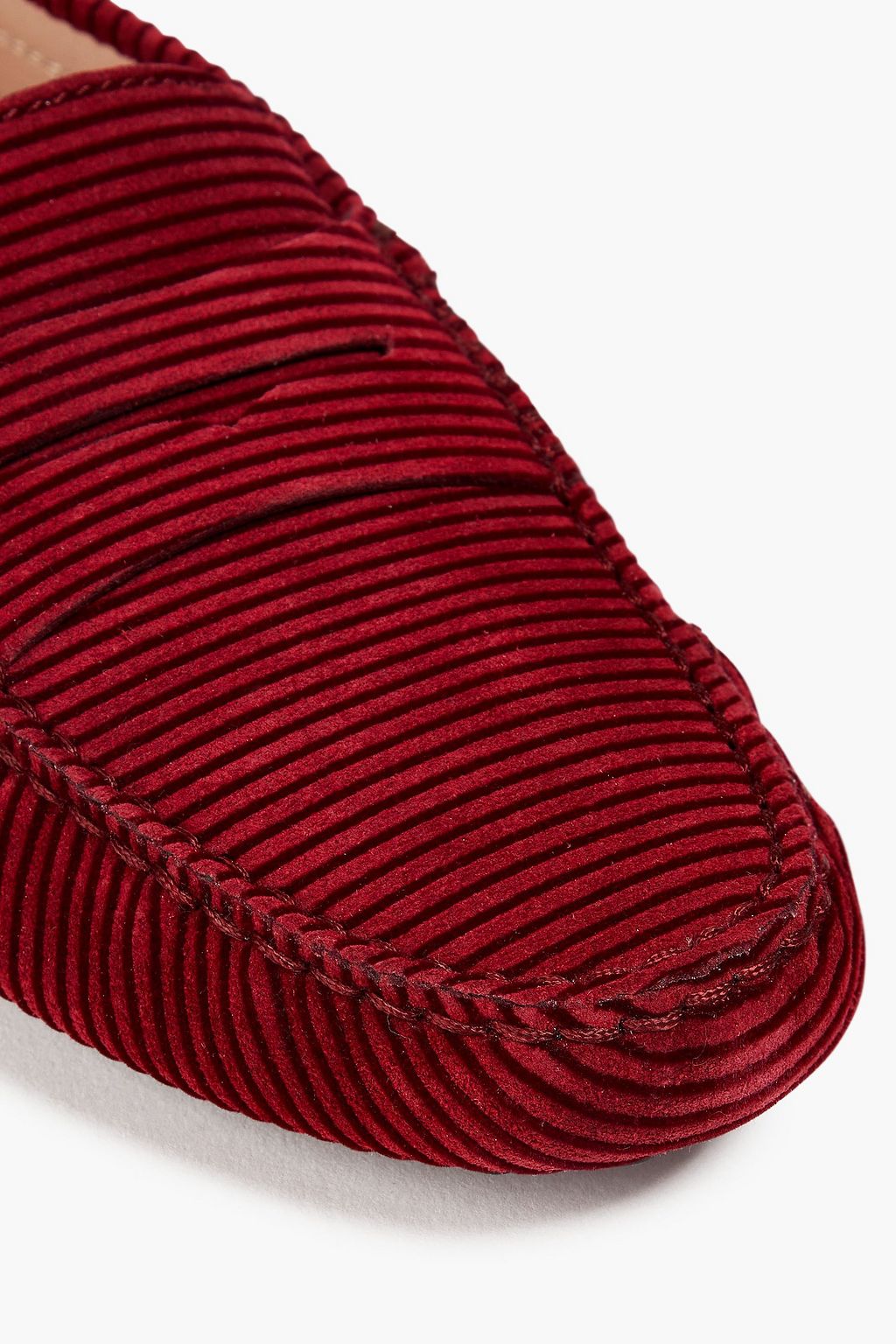 TOD'S حذاء لوفر مخطط من المخمل