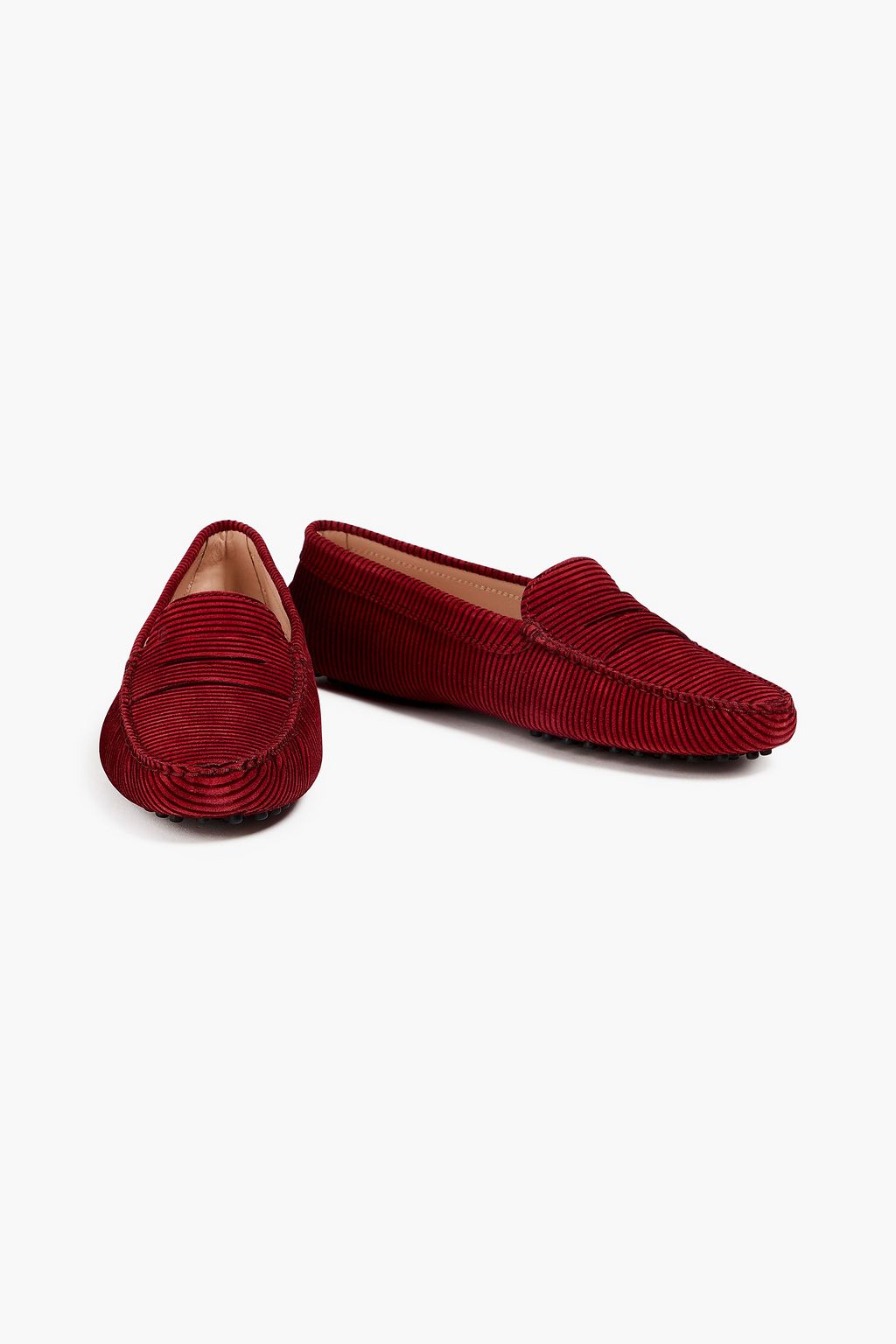 TOD'S حذاء لوفر مخطط من المخمل