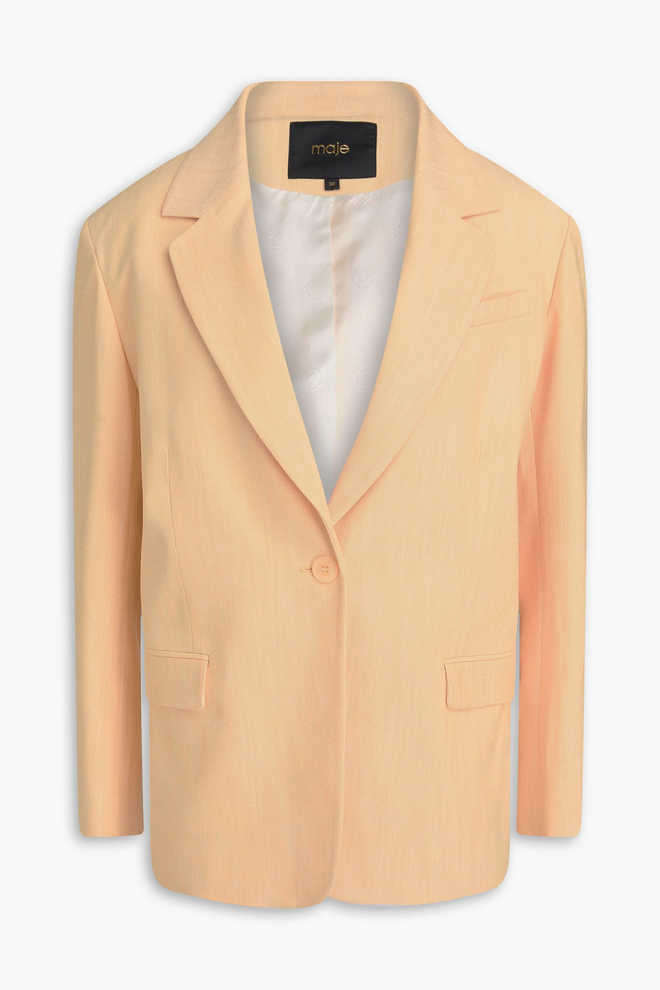 Maje Crepe Blazer In Pastellorange