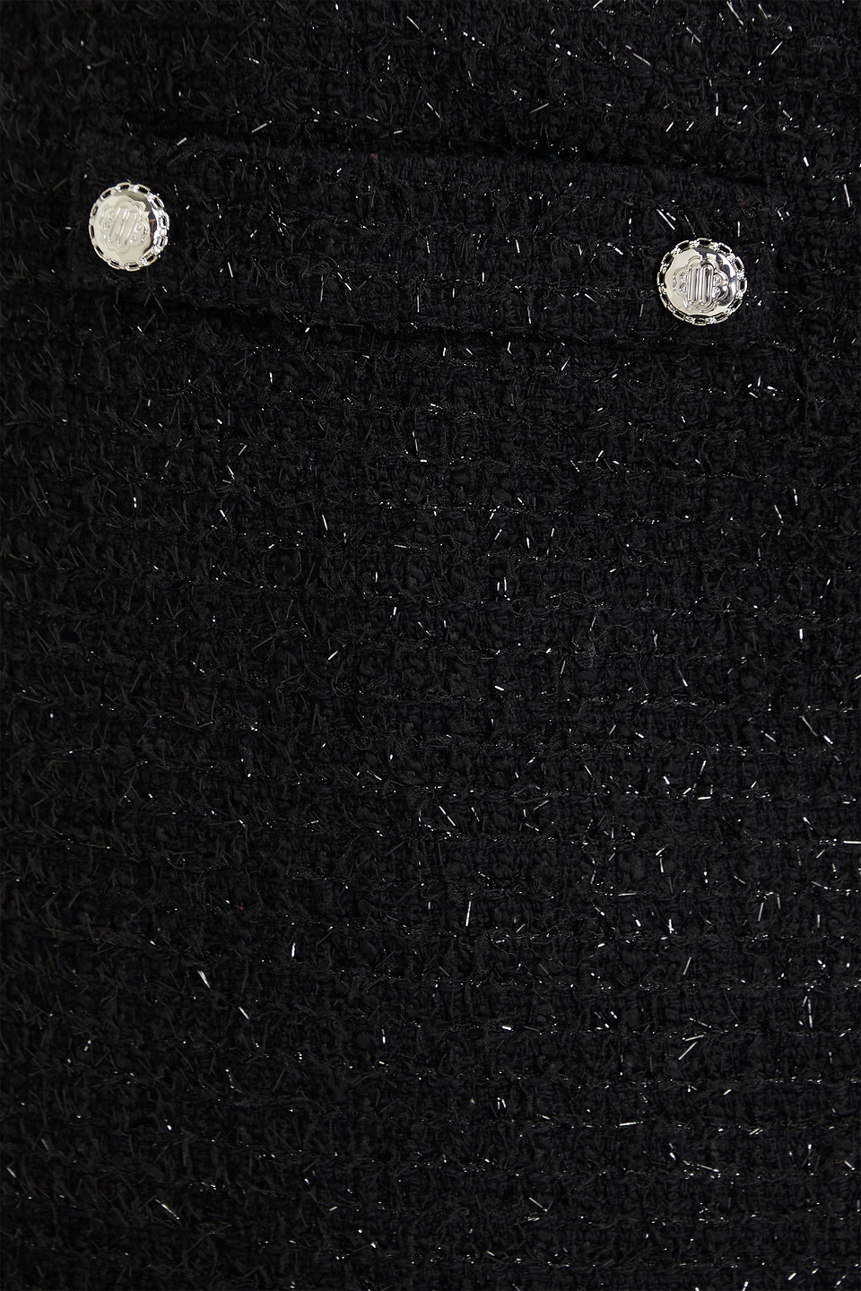 Maje Tweed Shorts In Schwarz