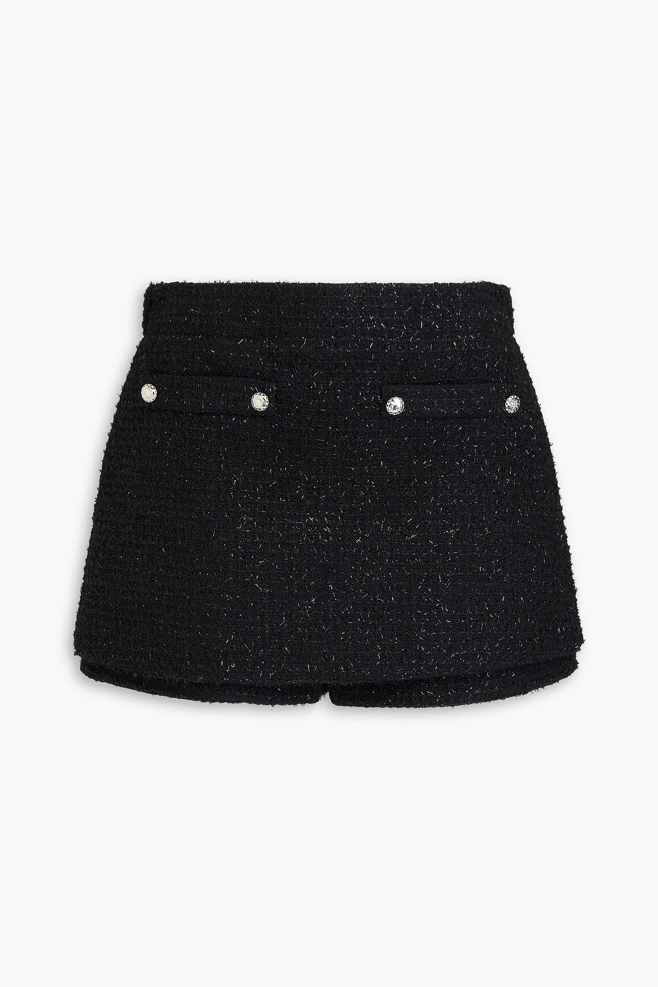 Maje Tweed Shorts In Schwarz